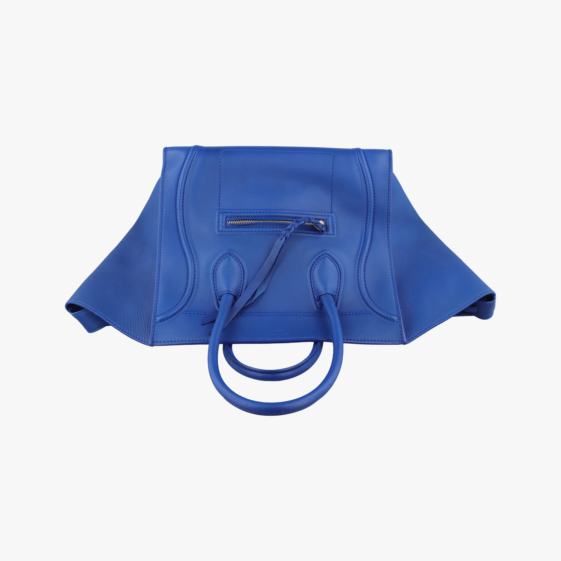 Secondhand Celine Luggage Square Phantom Blue Leather  handbag | stylenewstar