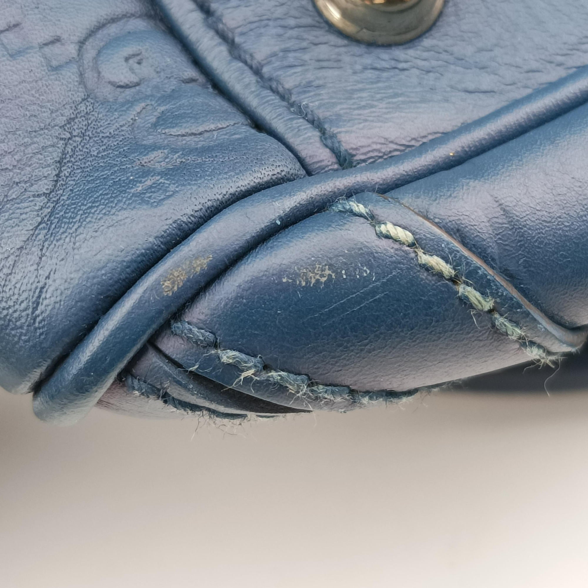 Vintage Gucci Horsebit Bamboo Wave Boston Blue Leather 159399 shoulderbag | stylenewstar