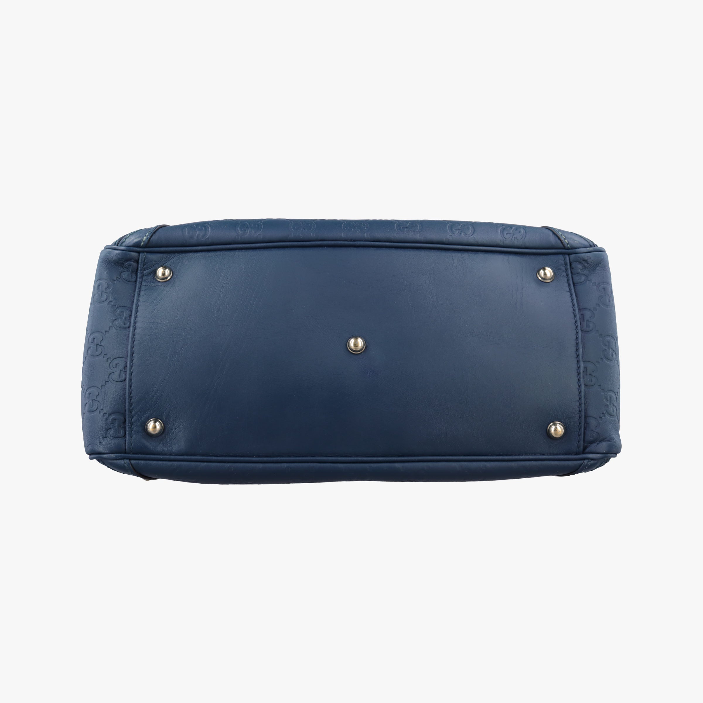 Vintage Gucci Horsebit Bamboo Wave Boston Blue Leather 159399 shoulderbag | stylenewstar
