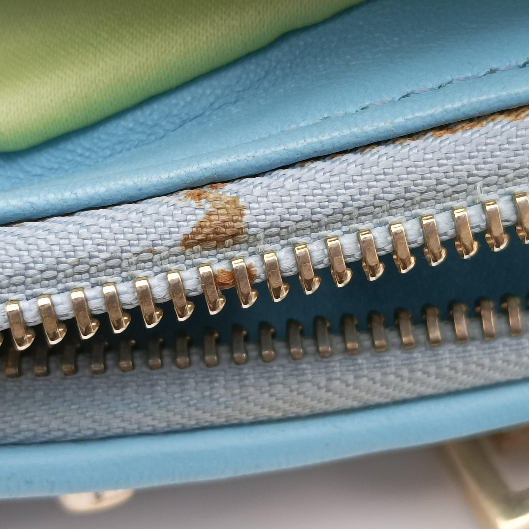 Pre-owned VERSACE Vanitas Studded Blue denimxLeather  shoulderbag | stylenewstar