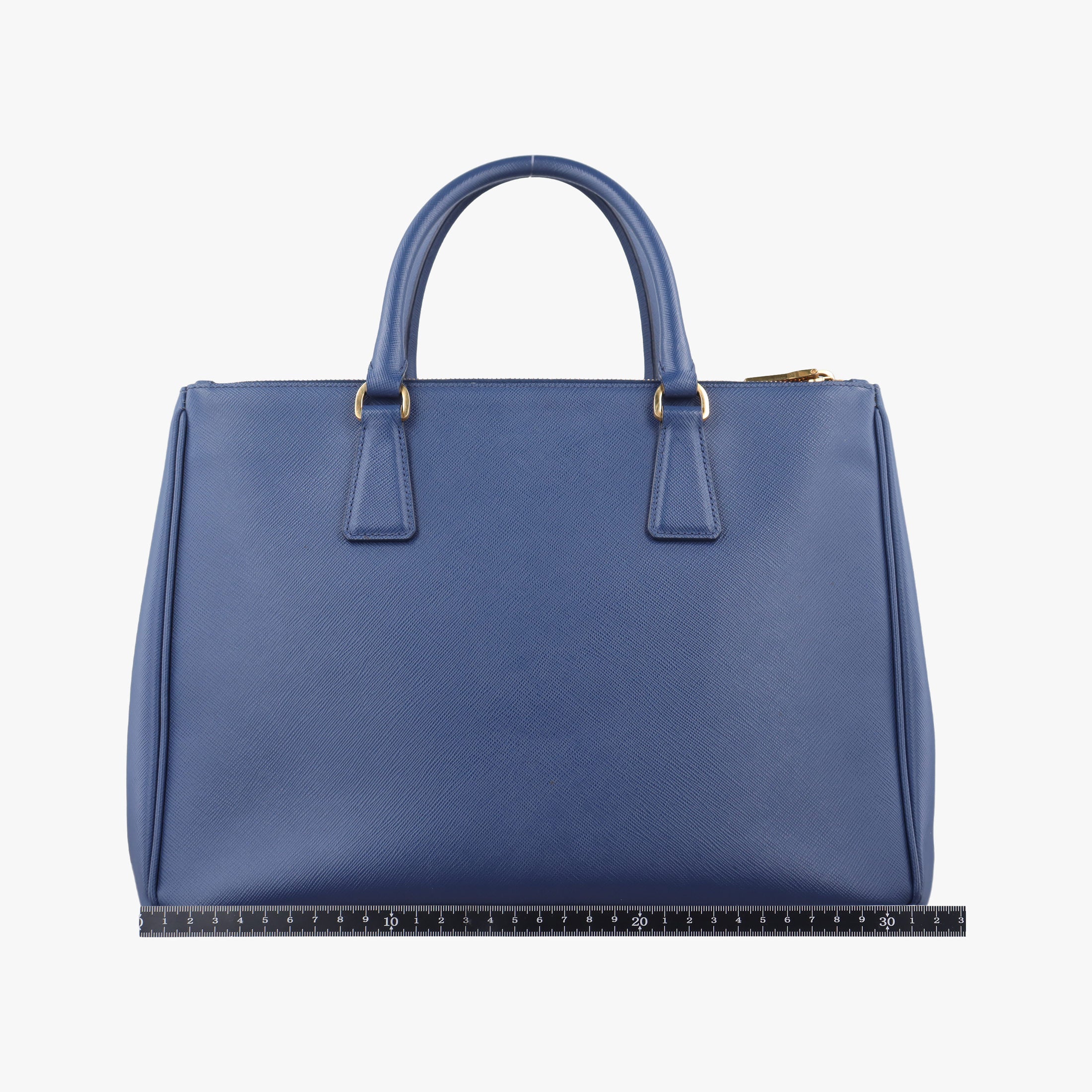 Pre-owned Prada Bi-Color Zip Front Pocket Blue SAFFIANO Leather BN2674 shoulderbag | stylenewstar