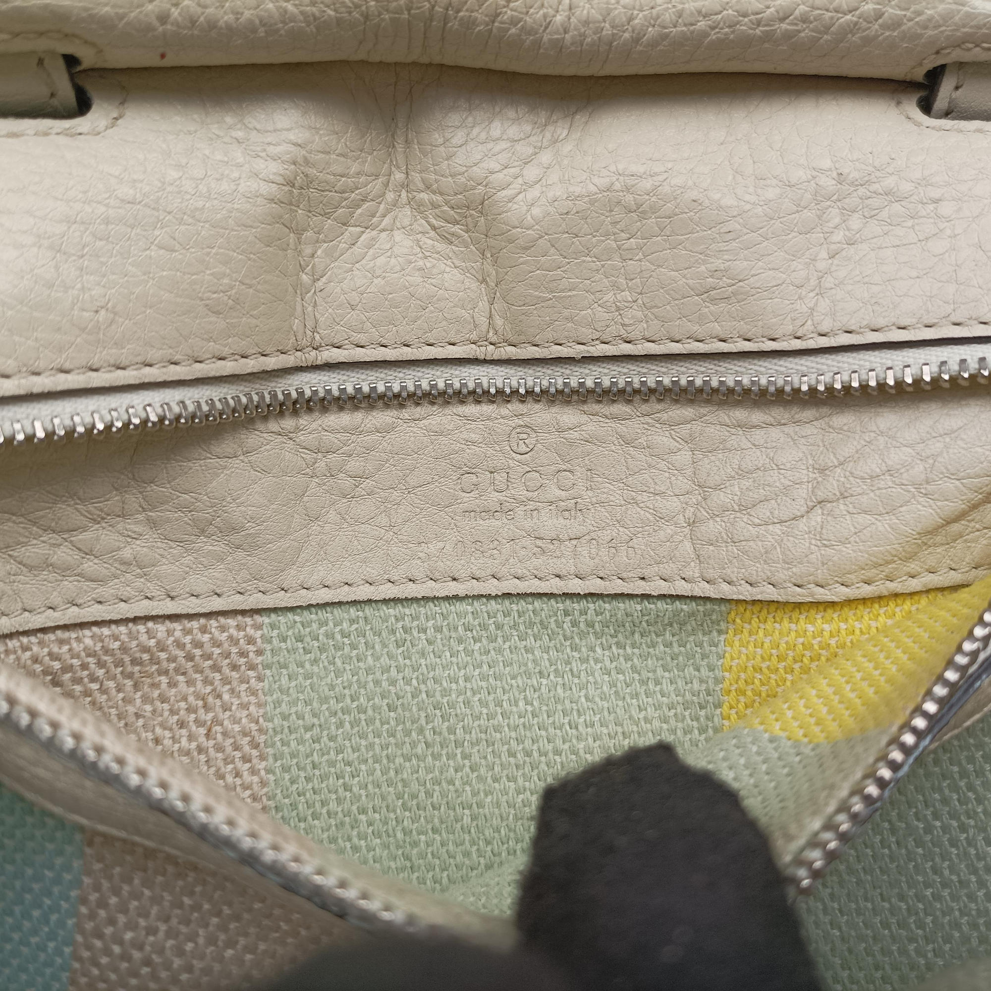Pre-owned Gucci Bamboo Daily White Leather 370831 shoulderbag | stylenewstar