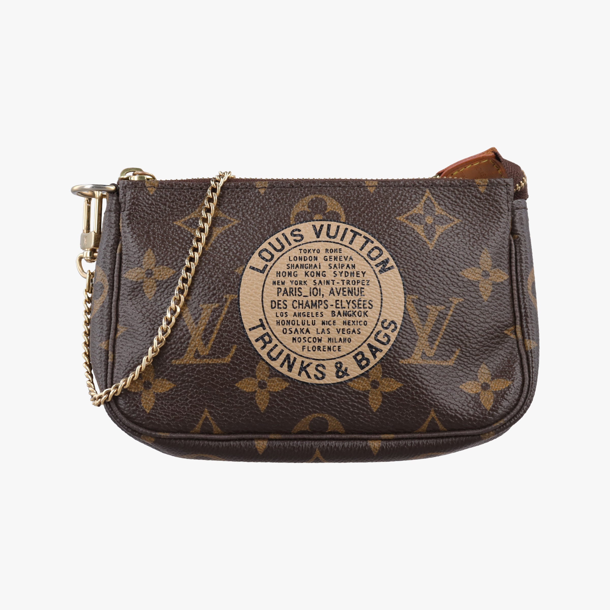 Pre-owned Louis Vuitton T&B Mini Pochette Accessoires Brown Monogram Canvas M60153 handbag | stylenewstar