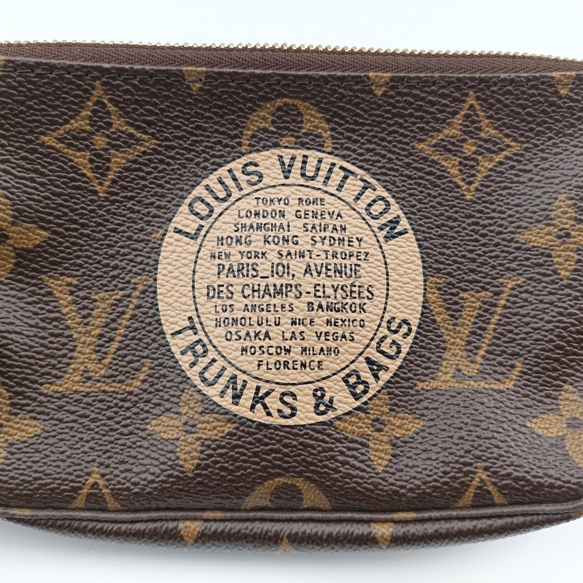 Pre-owned Louis Vuitton T&B Mini Pochette Accessoires Brown Monogram Canvas M60153 handbag | stylenewstar