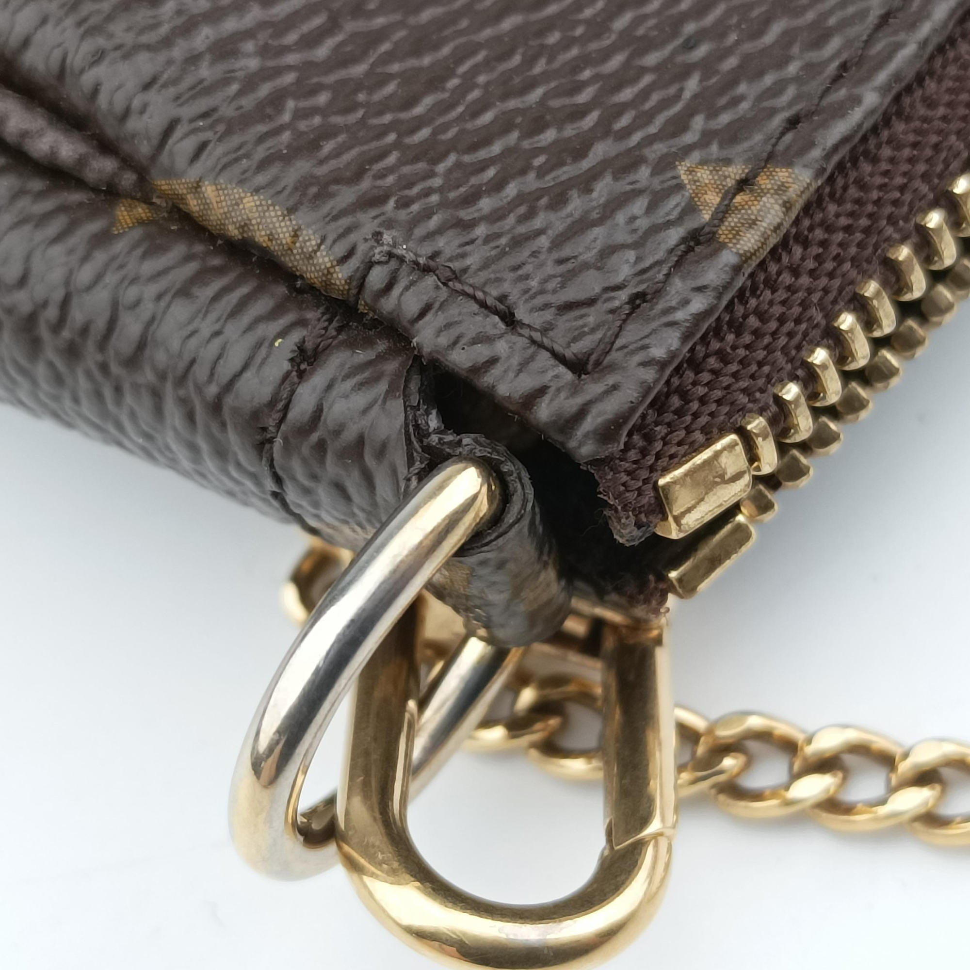 Pre-owned Louis Vuitton T&B Mini Pochette Accessoires Brown Monogram Canvas M60153 handbag | stylenewstar