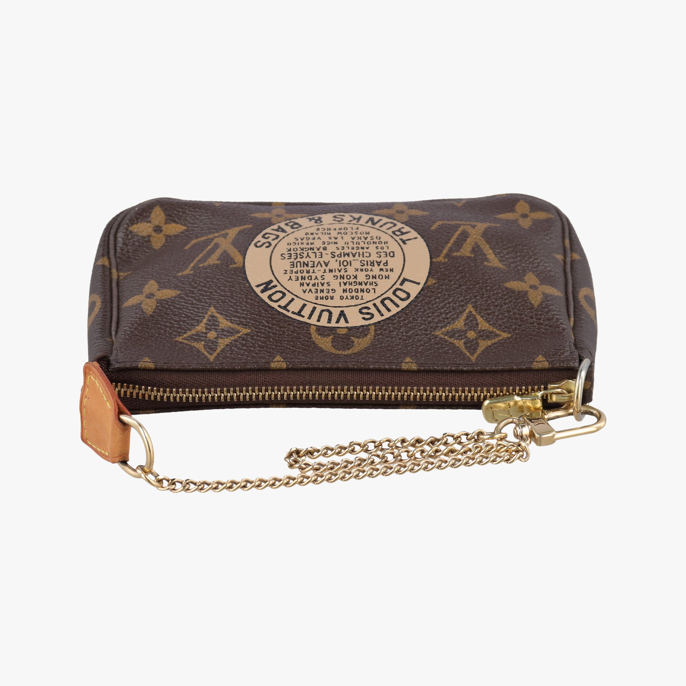 Pre-owned Louis Vuitton T&B Mini Pochette Accessoires Brown Monogram Canvas M60153 handbag | stylenewstar
