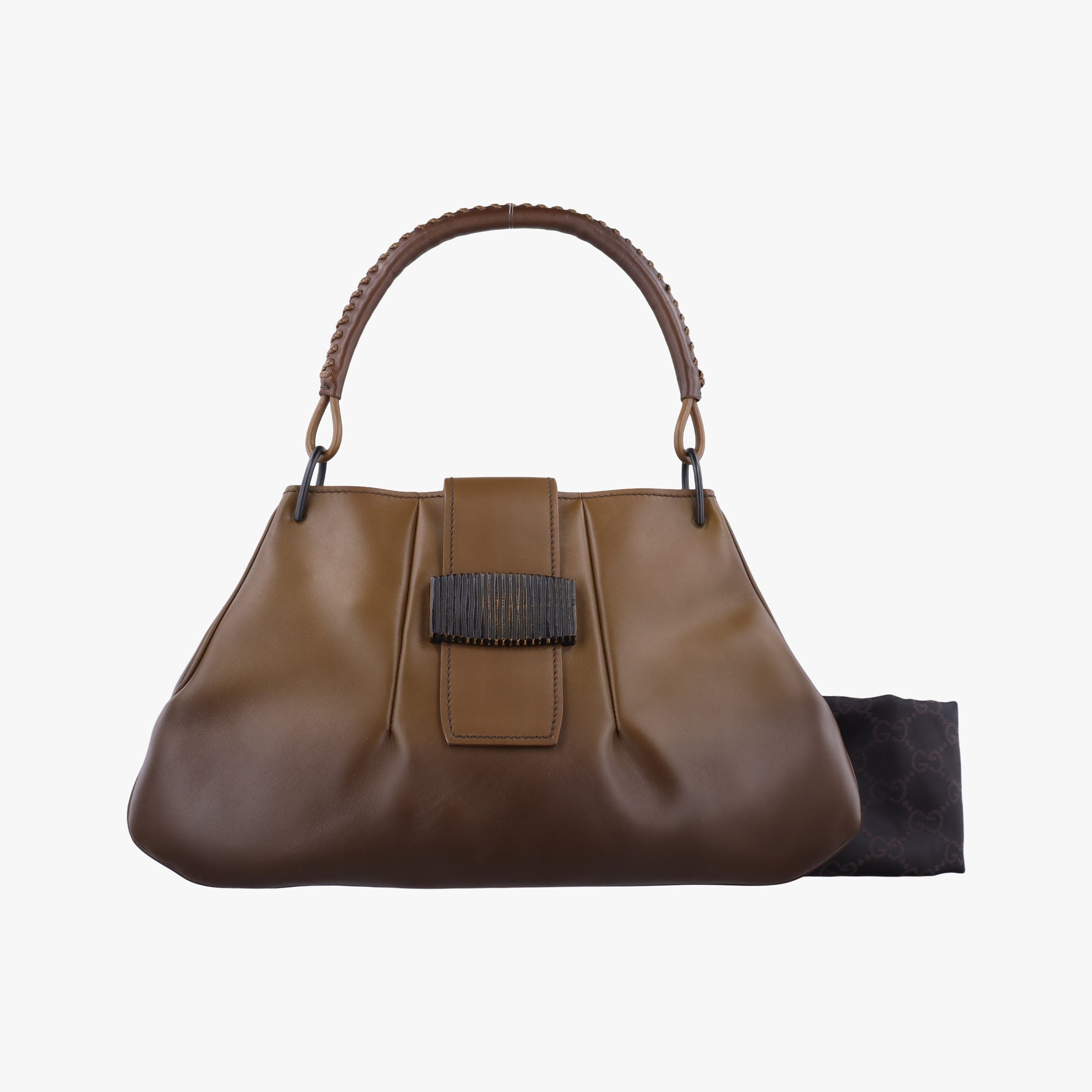 Pre-owned Gucci Hobo brown leather 105374 handbag | stylenewstar