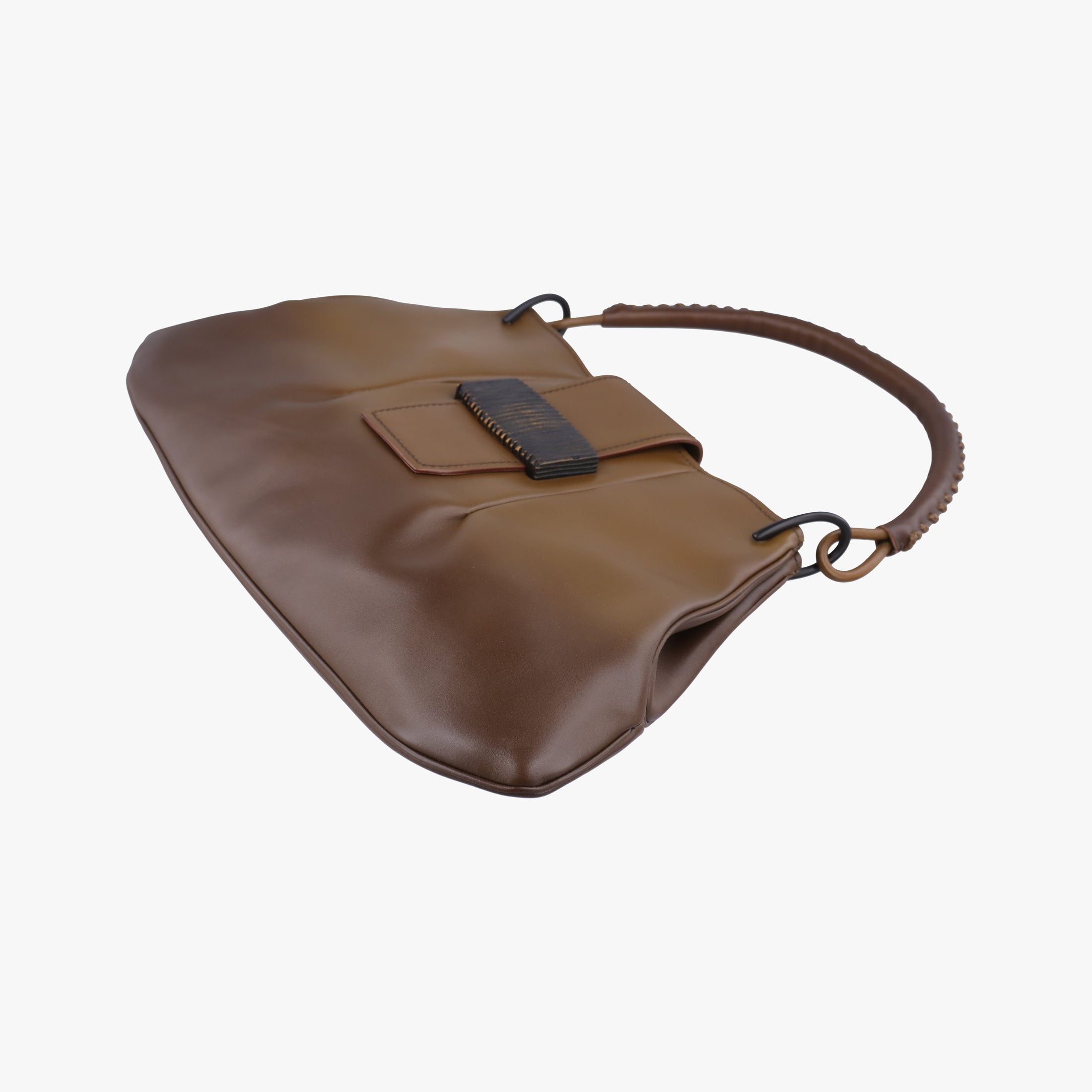 Pre-owned Gucci Hobo brown leather 105374 handbag | stylenewstar