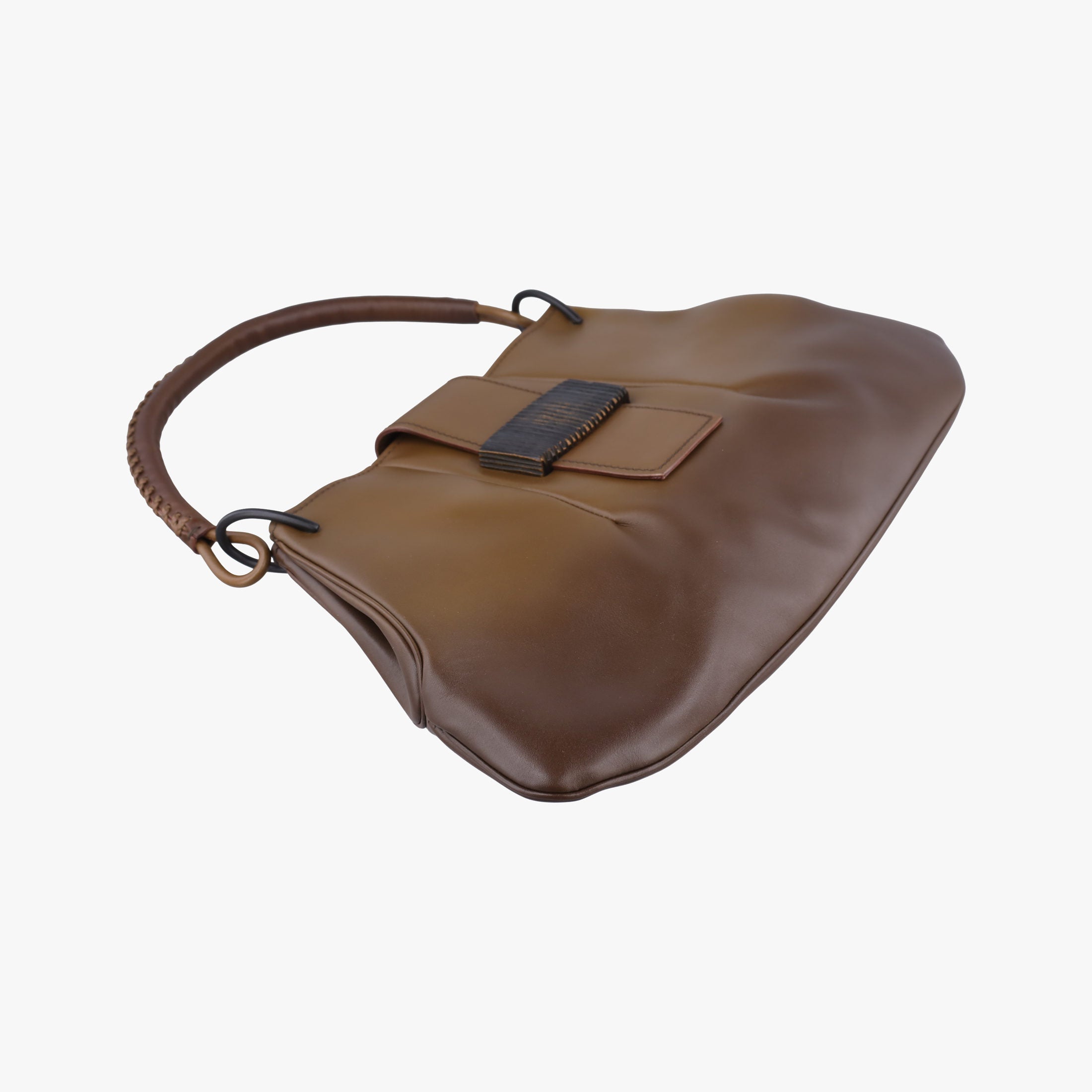 Pre-owned Gucci Hobo brown leather 105374 handbag | stylenewstar