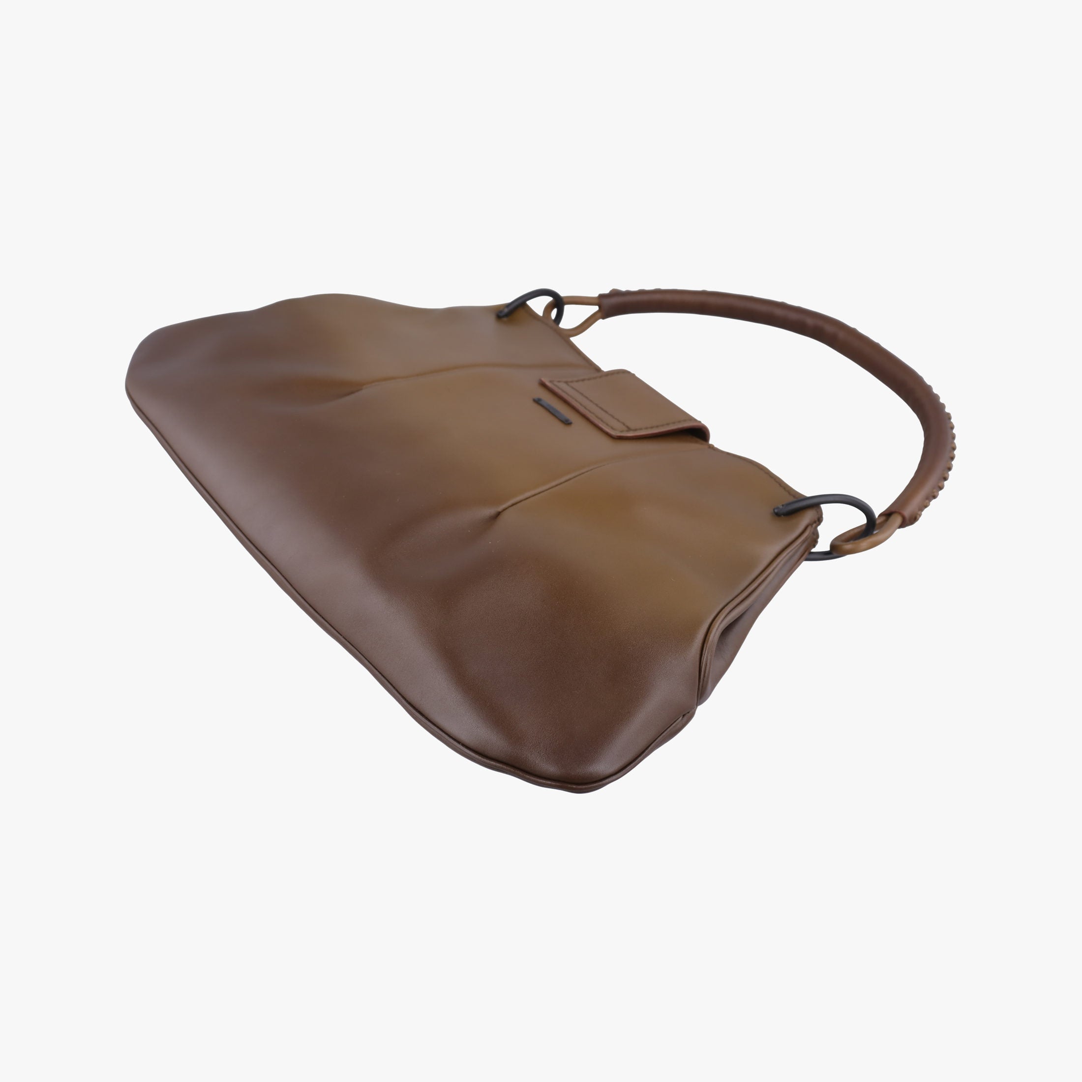 Pre-owned Gucci Hobo brown leather 105374 handbag | stylenewstar