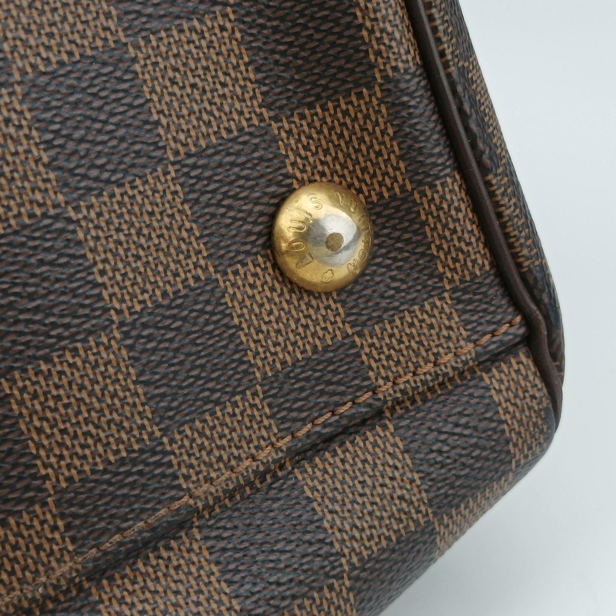 Pre-owned Louis Vuitton TREVI PM EBENE Damier Canvas N51997 handbag | stylenewstar