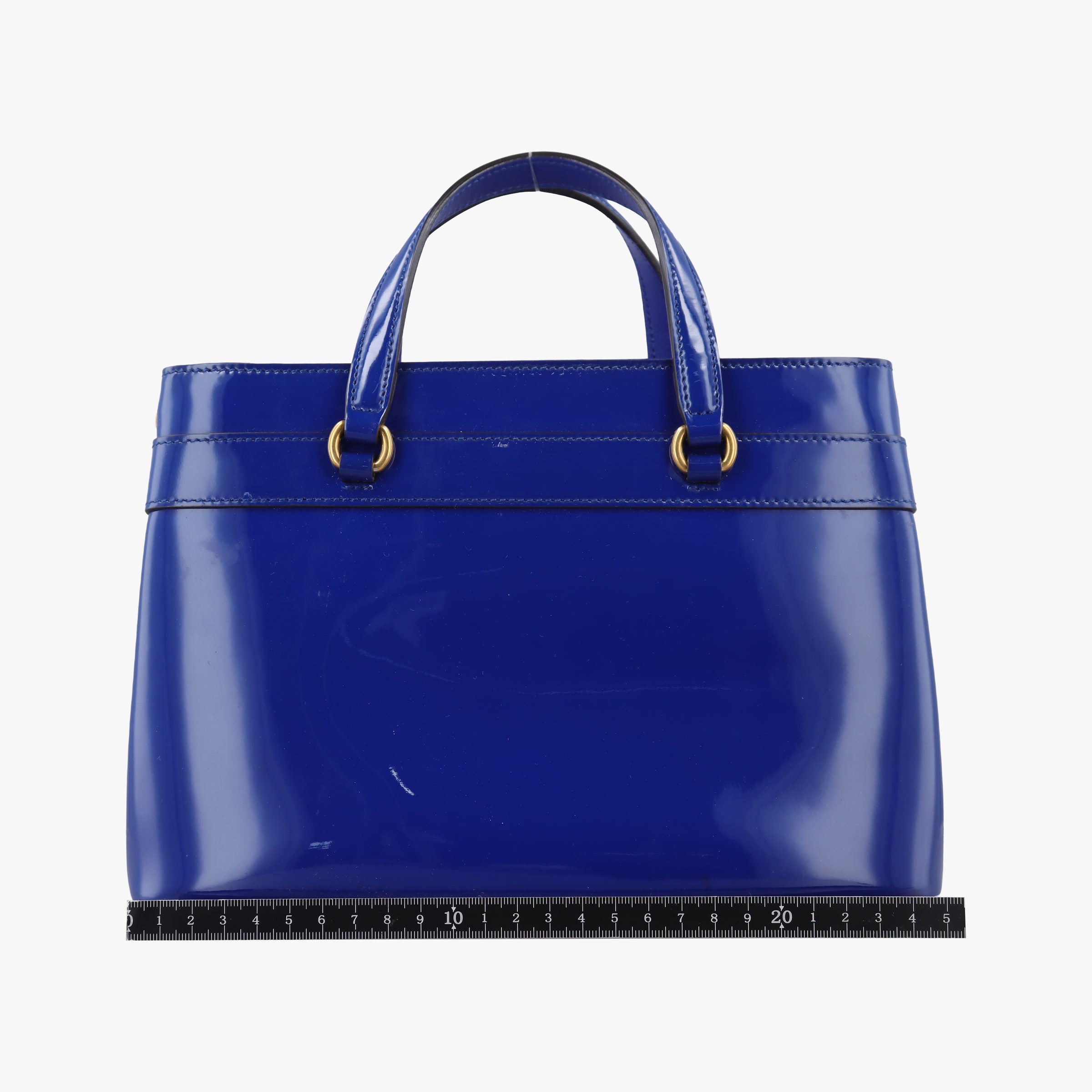 Vintage Gucci Bright Bit Blue Patent Leather 371925 shoulderbag | stylenewstar