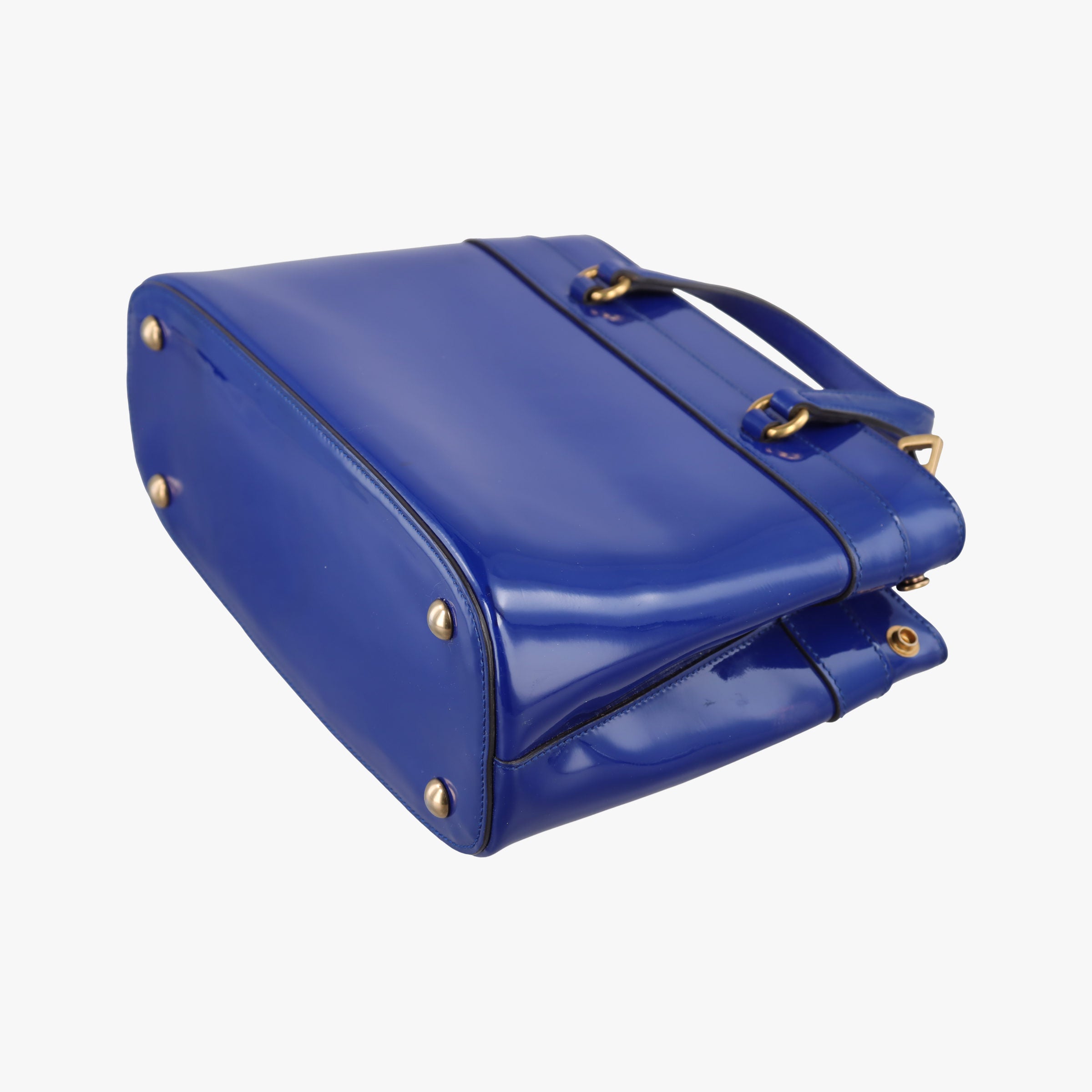 Vintage Gucci Bright Bit Blue Patent Leather 371925 shoulderbag | stylenewstar
