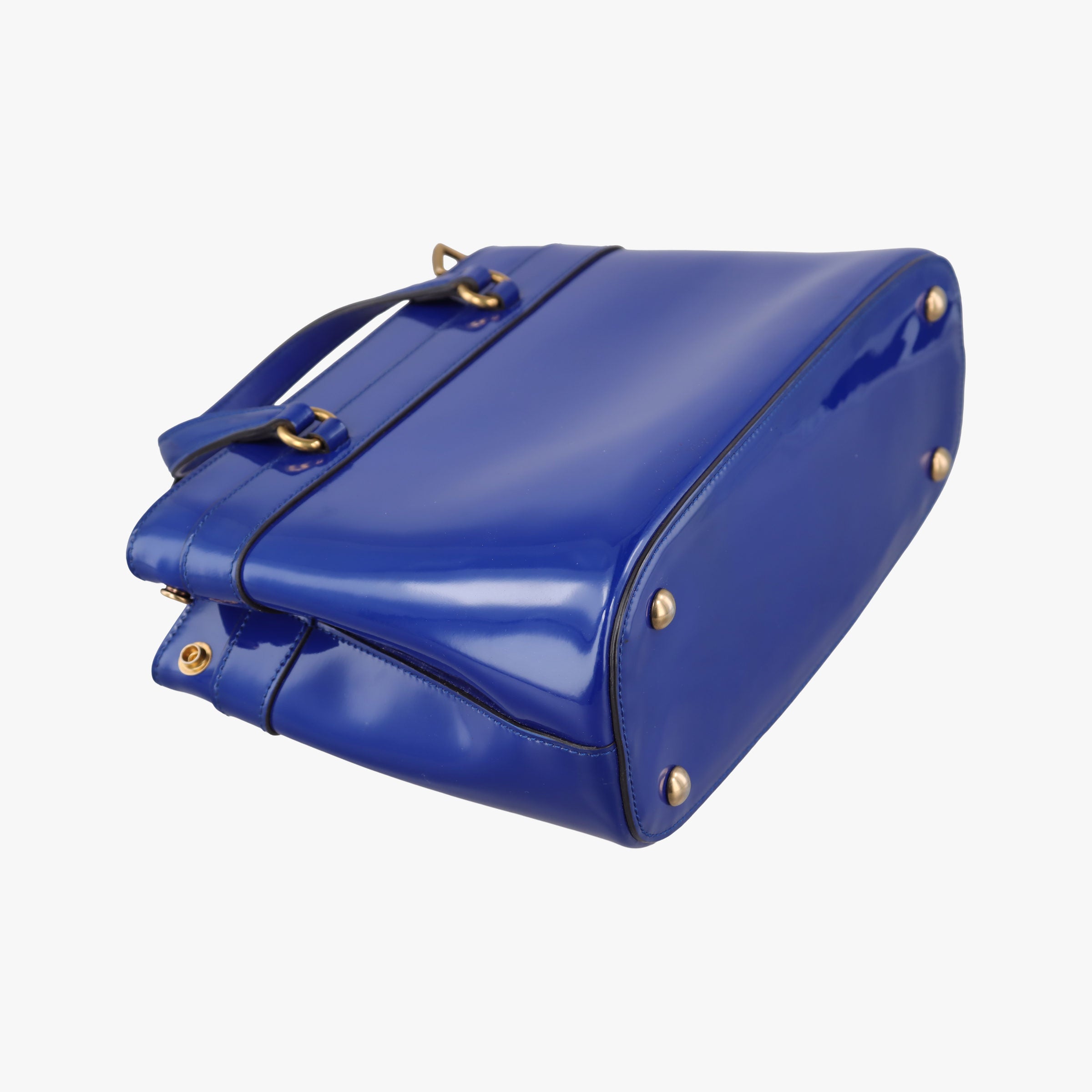 Vintage Gucci Bright Bit Blue Patent Leather 371925 shoulderbag | stylenewstar