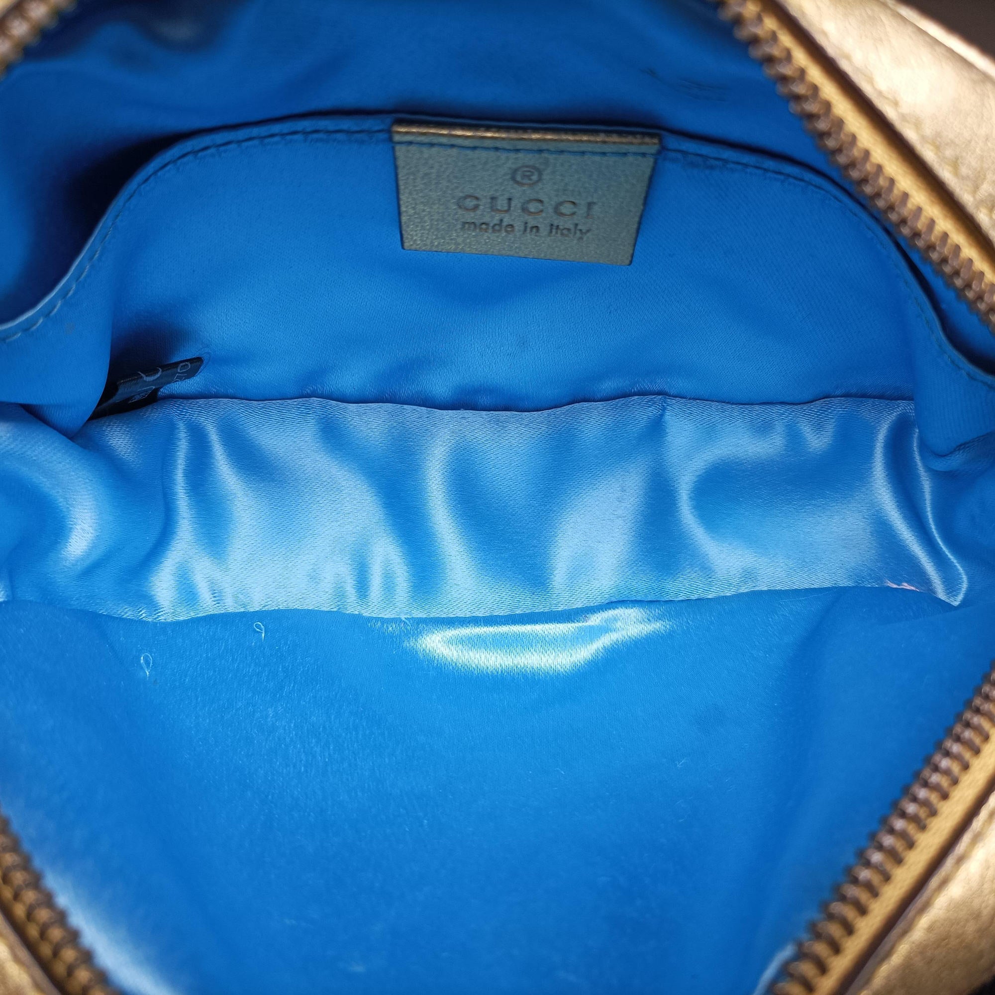 Pre-owned Gucci GG Marmont Golden×pink Leather 476434 bum bag/waist bag | stylenewstar