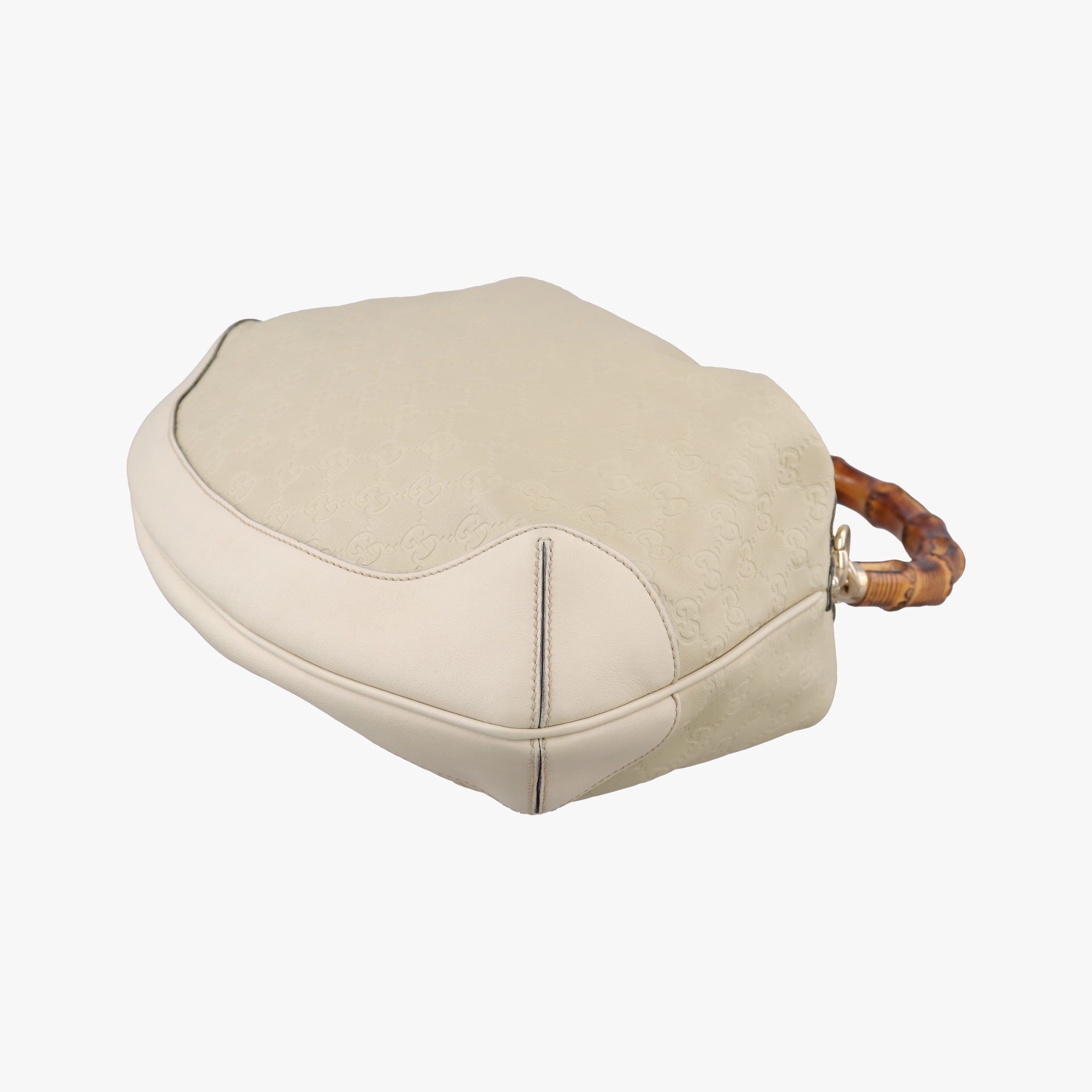 Pre-owned Gucci Bamboo White Leather 169961 shoulderbag | stylenewstar