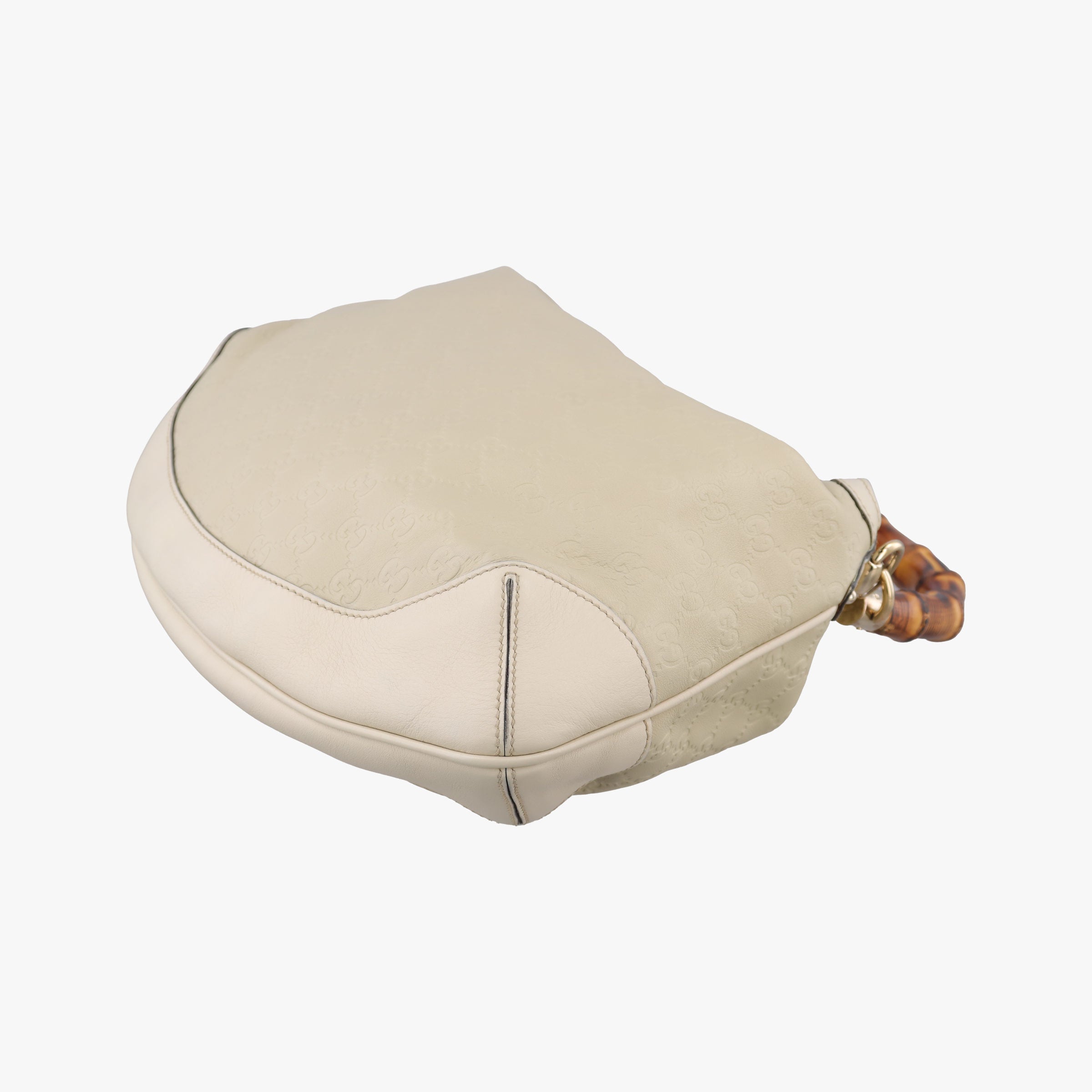 Pre-owned Gucci Bamboo White Leather 169961 shoulderbag | stylenewstar
