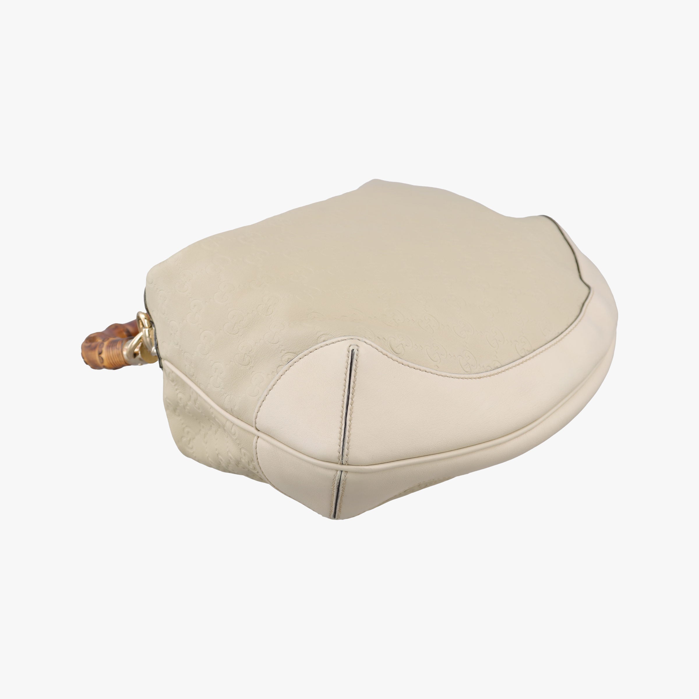 Pre-owned Gucci Bamboo White Leather 169961 shoulderbag | stylenewstar