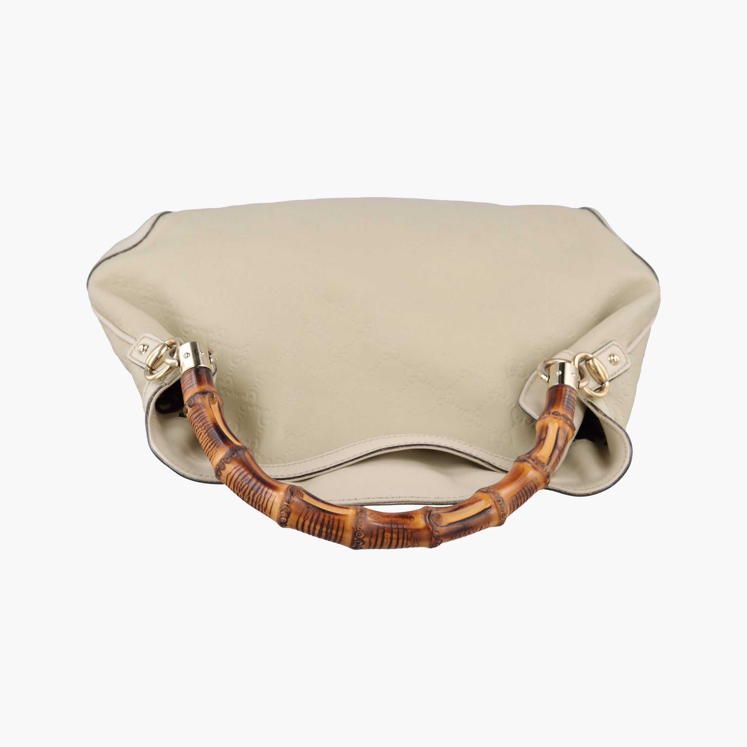 Pre-owned Gucci Bamboo White Leather 169961 shoulderbag | stylenewstar