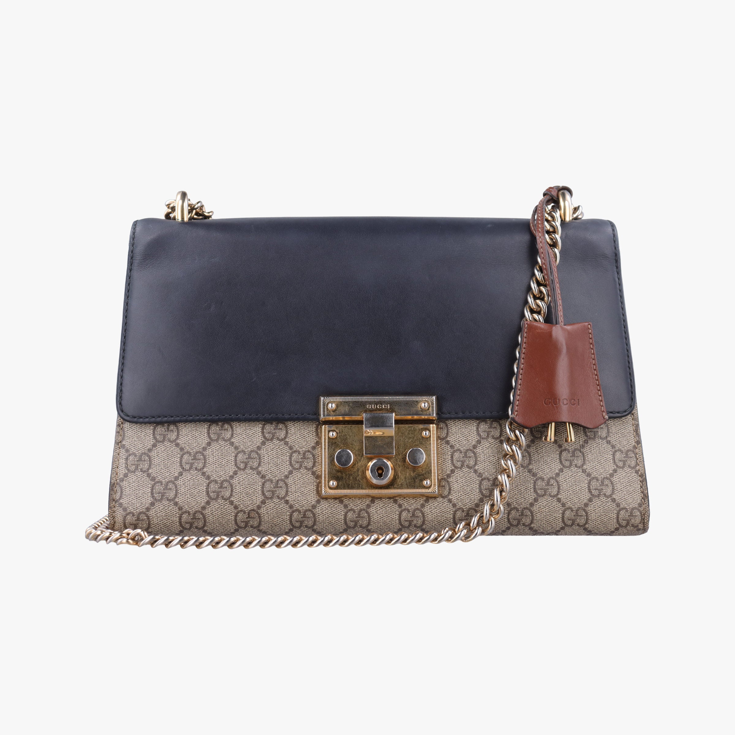 Secondhand Gucci Padlock Black× Multi PVC coated canvas×Leather 409486 shoulderbag | stylenewstar