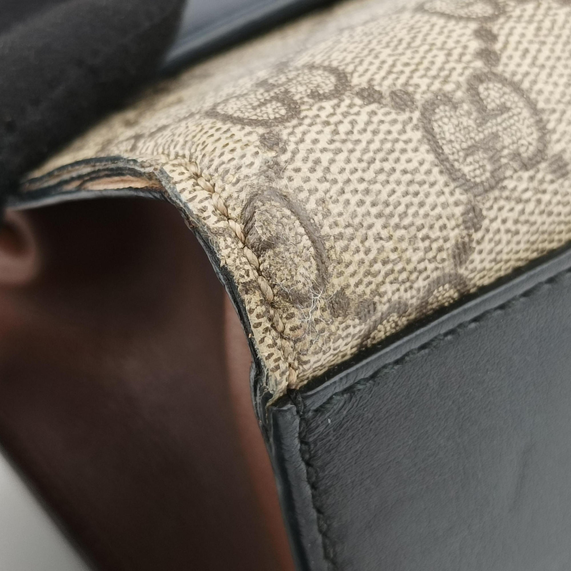 Secondhand Gucci Padlock Black× Multi PVC coated canvas×Leather 409486 shoulderbag | stylenewstar