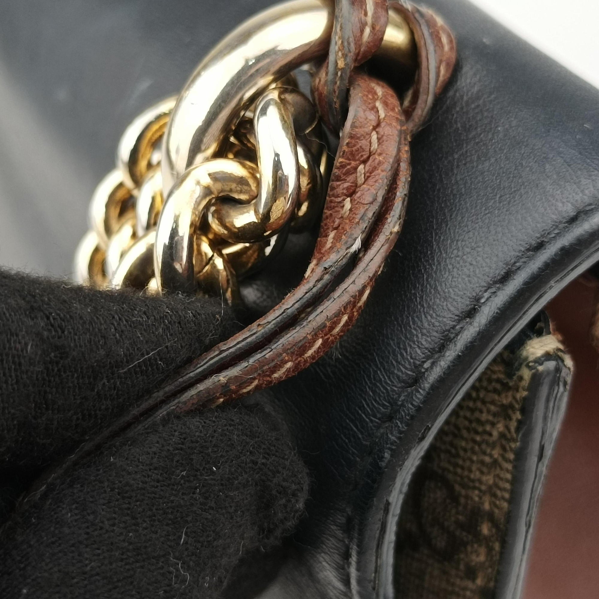 Secondhand Gucci Padlock Black× Multi PVC coated canvas×Leather 409486 shoulderbag | stylenewstar