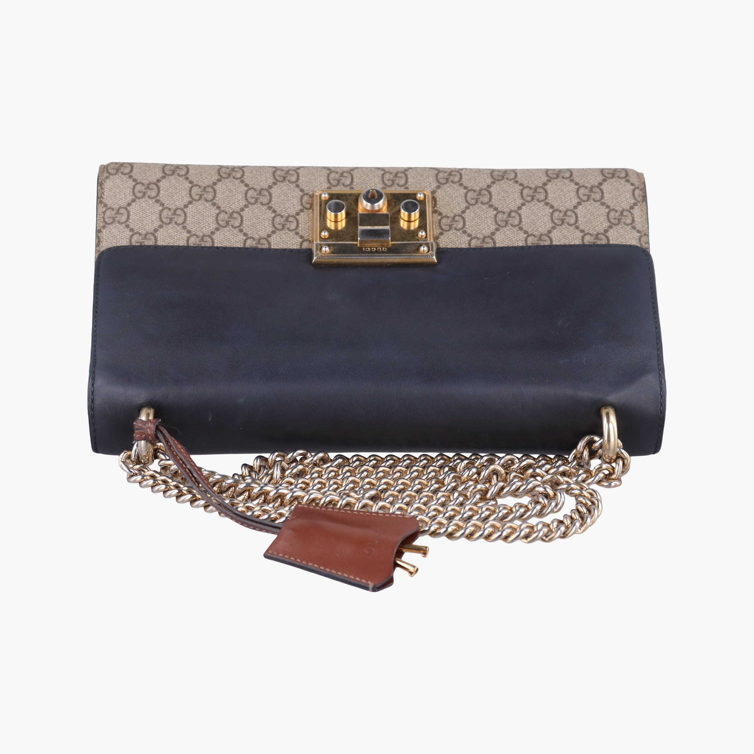 Secondhand Gucci Padlock Black× Multi PVC coated canvas×Leather 409486 shoulderbag | stylenewstar