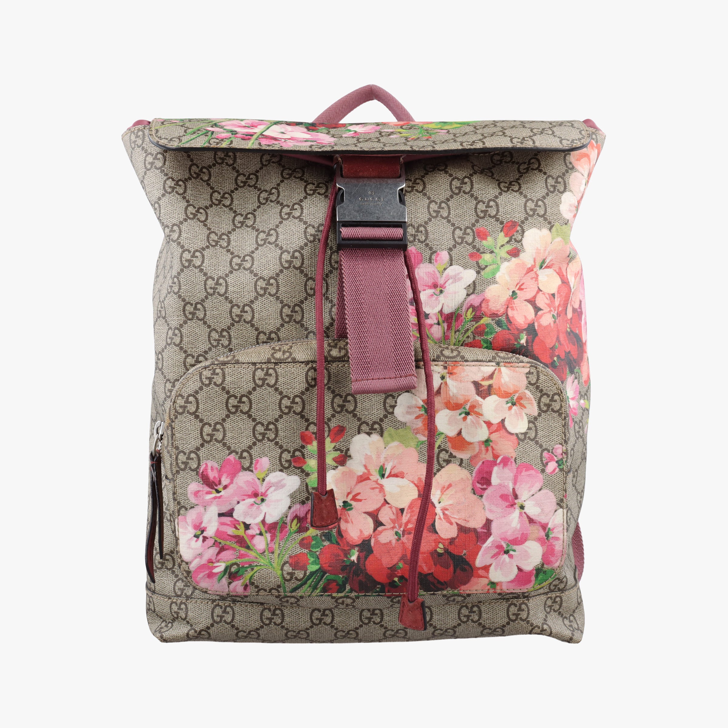 Pre-owned Gucci GG Blooms Beige×multi PVC coated canvas 405019 backpack/rucksack | stylenewstar