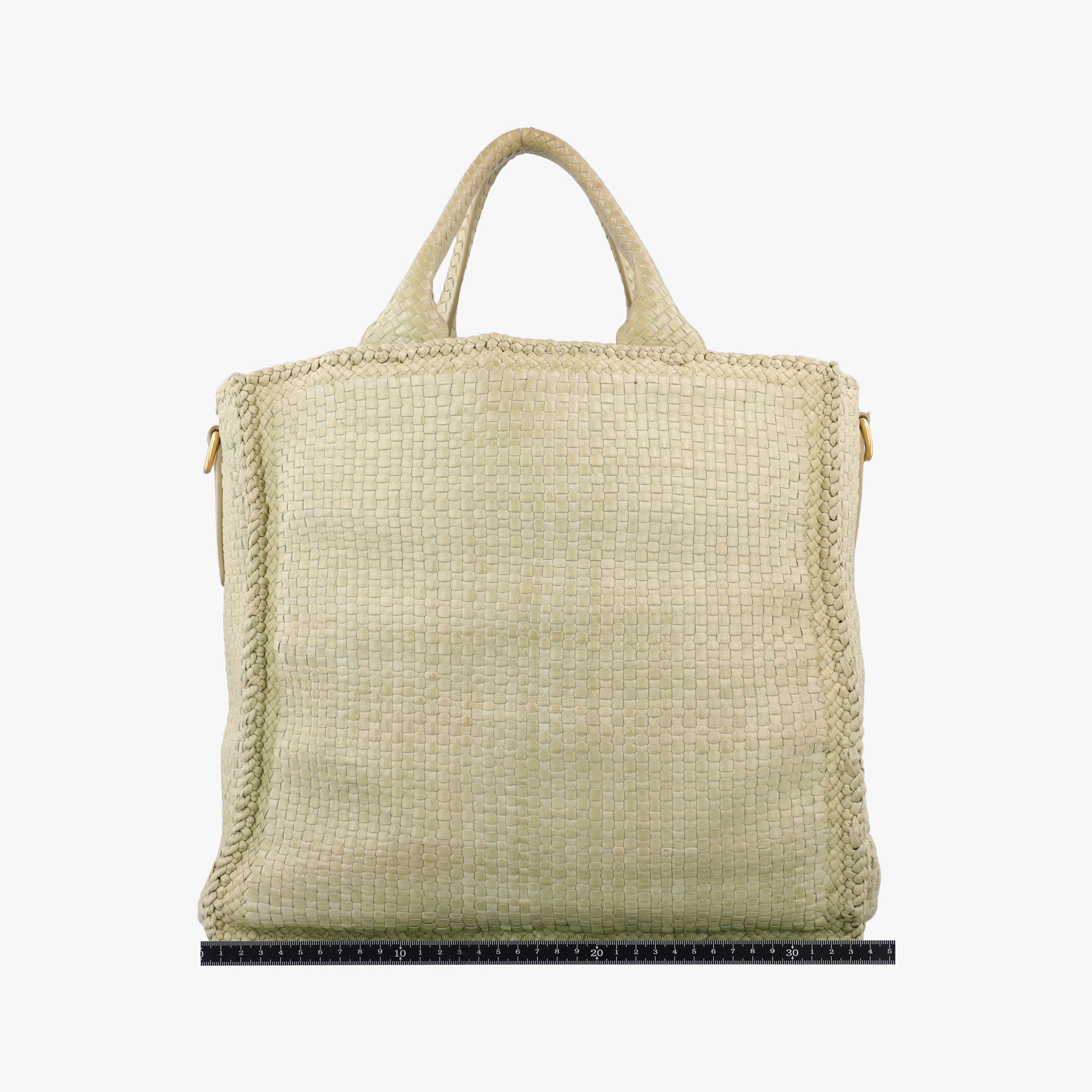 Pre-owned Prada MADRAS Green Leather BN2222 shoulderbag | stylenewstar