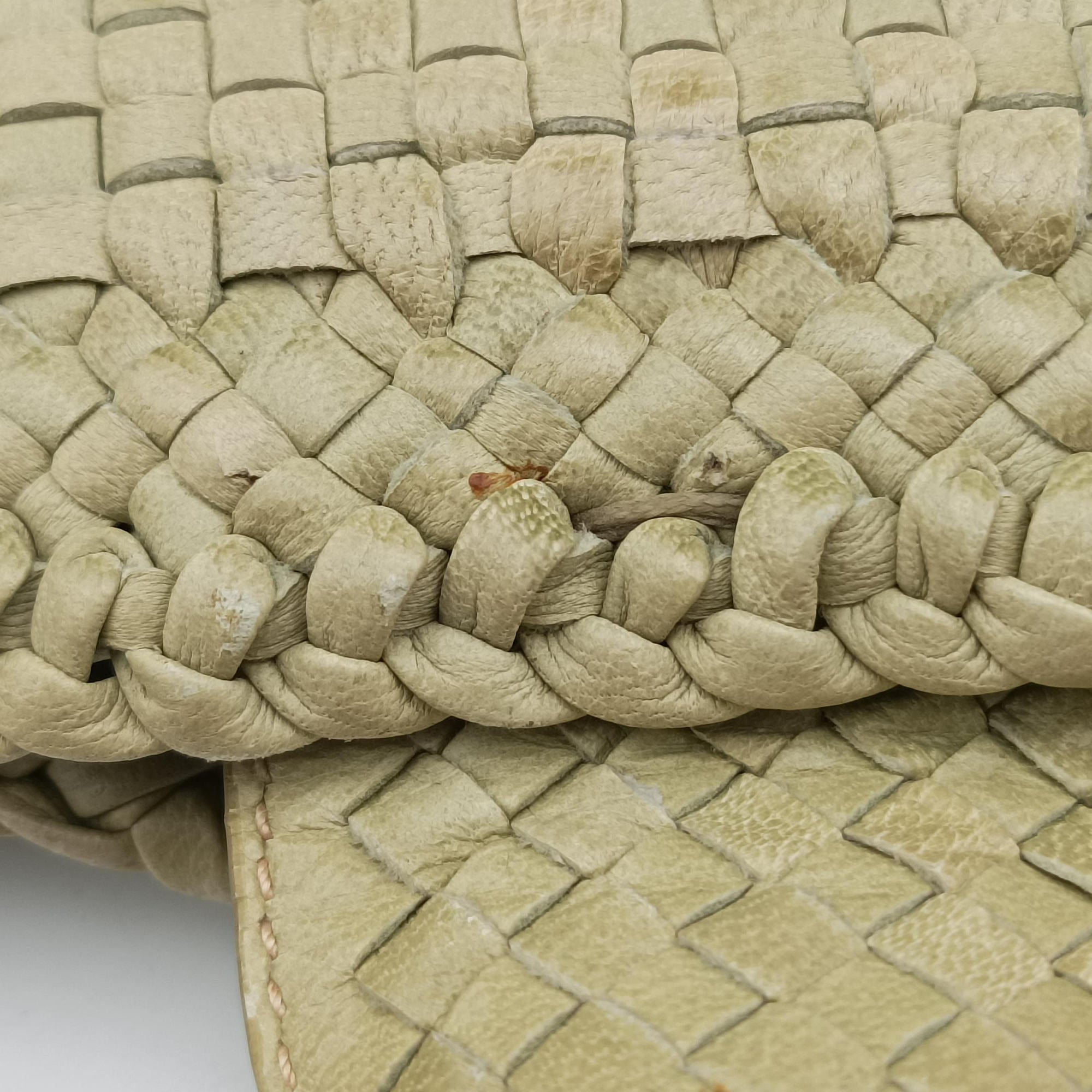 Pre-owned Prada MADRAS Green Leather BN2222 shoulderbag | stylenewstar