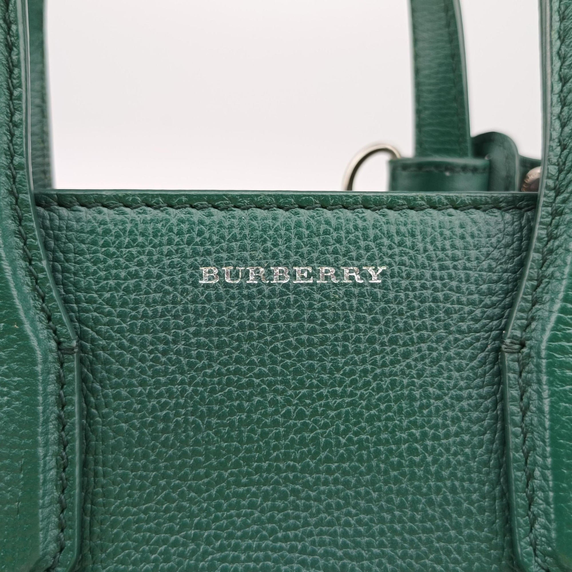 Vintage Burberry banner Green leather  shoulderbag | stylenewstar