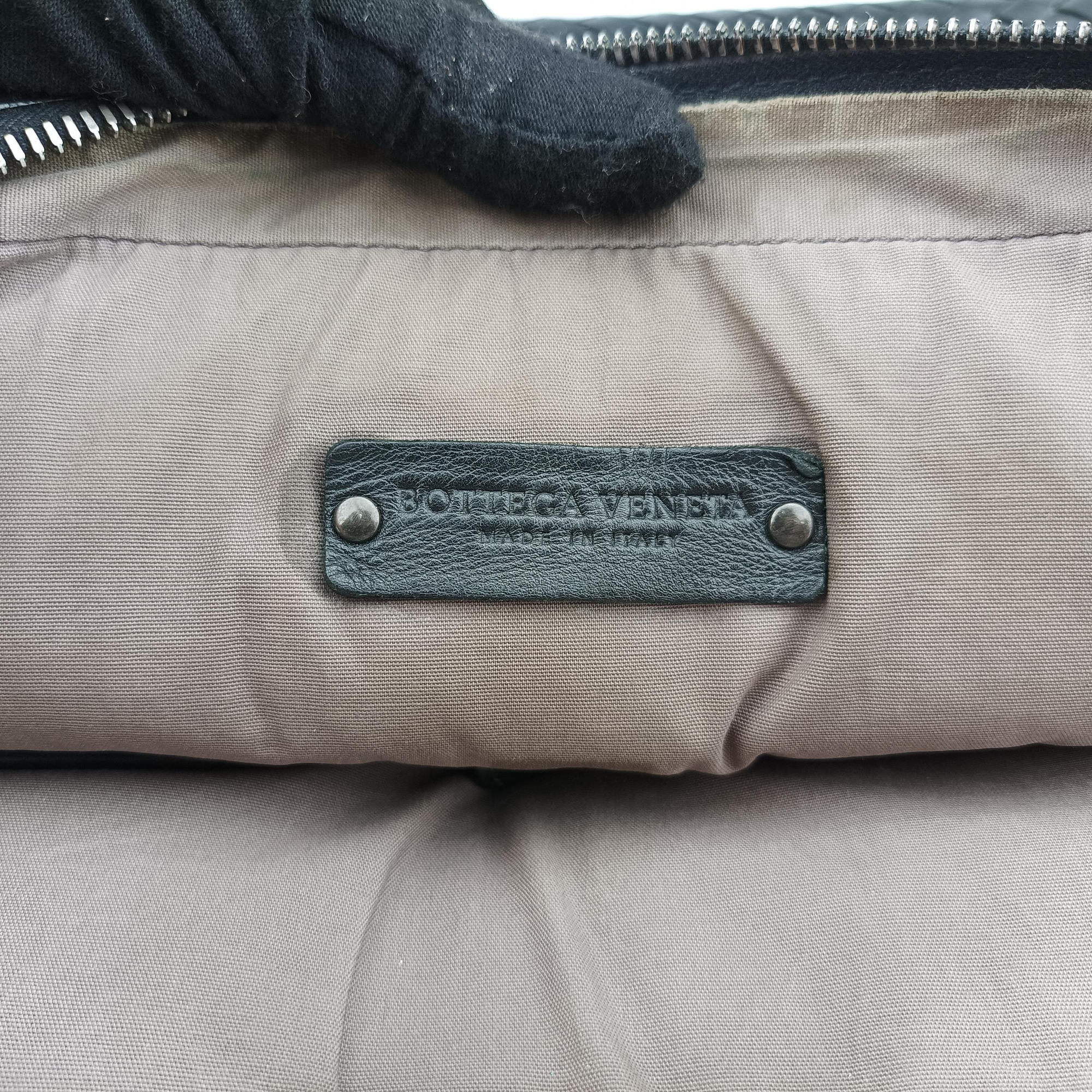 Pre-owned Bottega Veneta Intrecciato Briefcase Black Lambskin  shoulderbag | stylenewstar