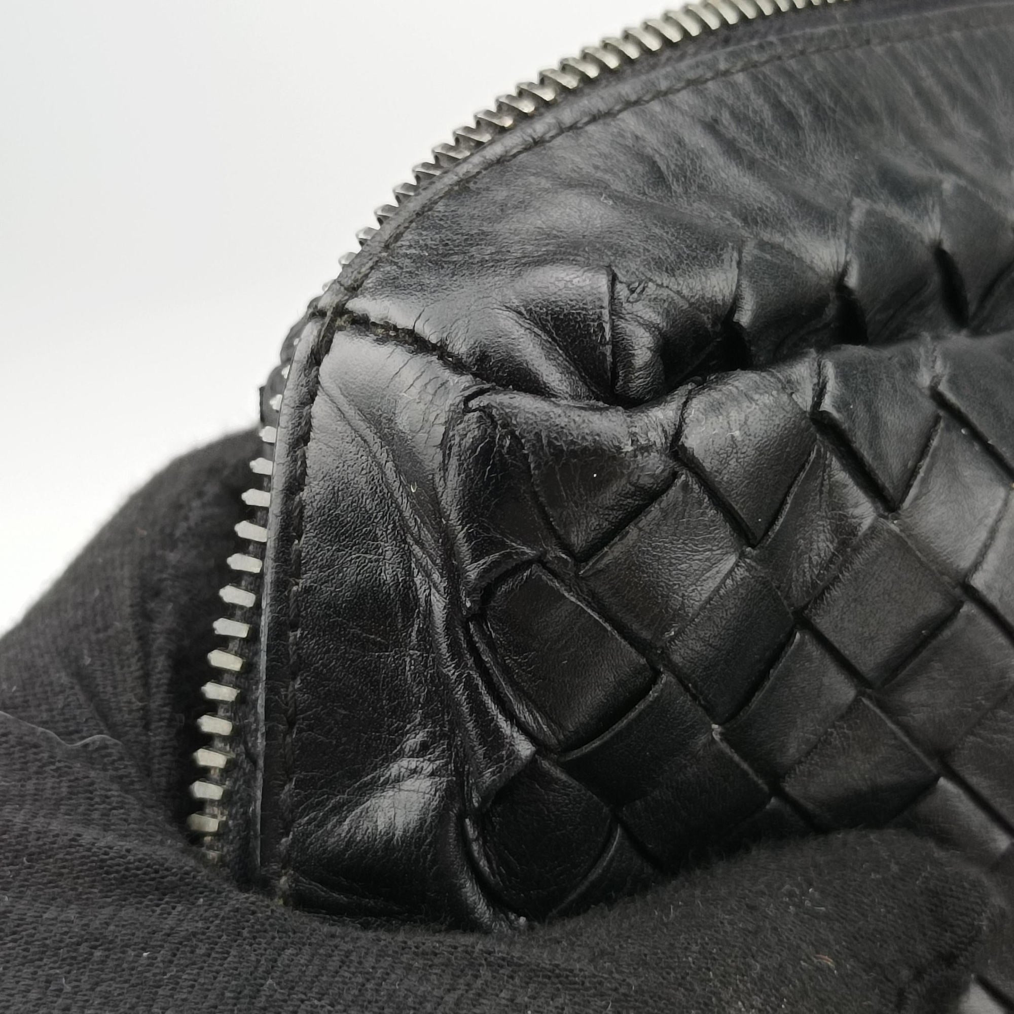 Pre-owned Bottega Veneta Intrecciato Briefcase Black Lambskin  shoulderbag | stylenewstar