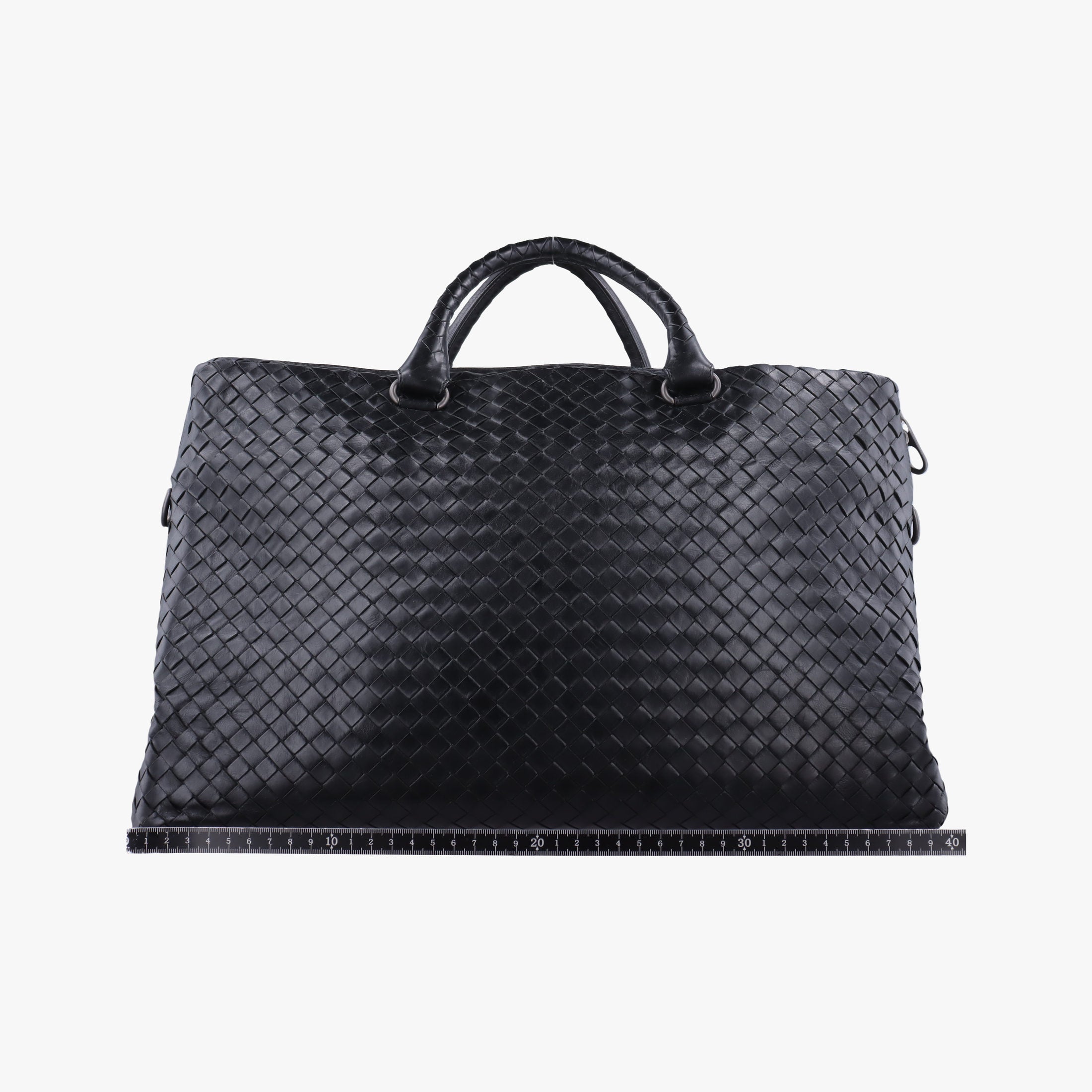 Pre-owned Bottega Veneta Intrecciato Briefcase Black Lambskin  shoulderbag | stylenewstar