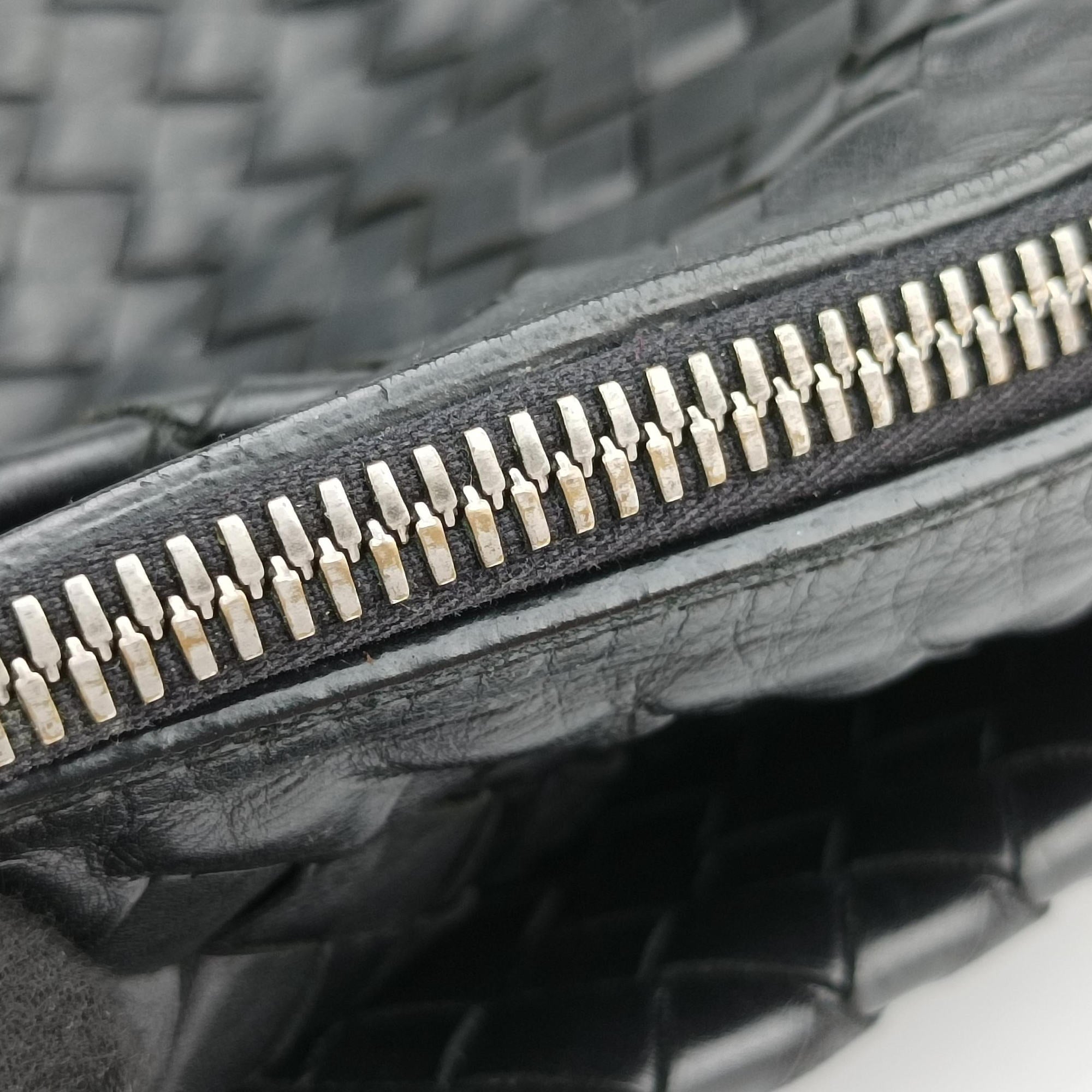 Pre-owned Bottega Veneta Intrecciato Briefcase Black Lambskin  shoulderbag | stylenewstar