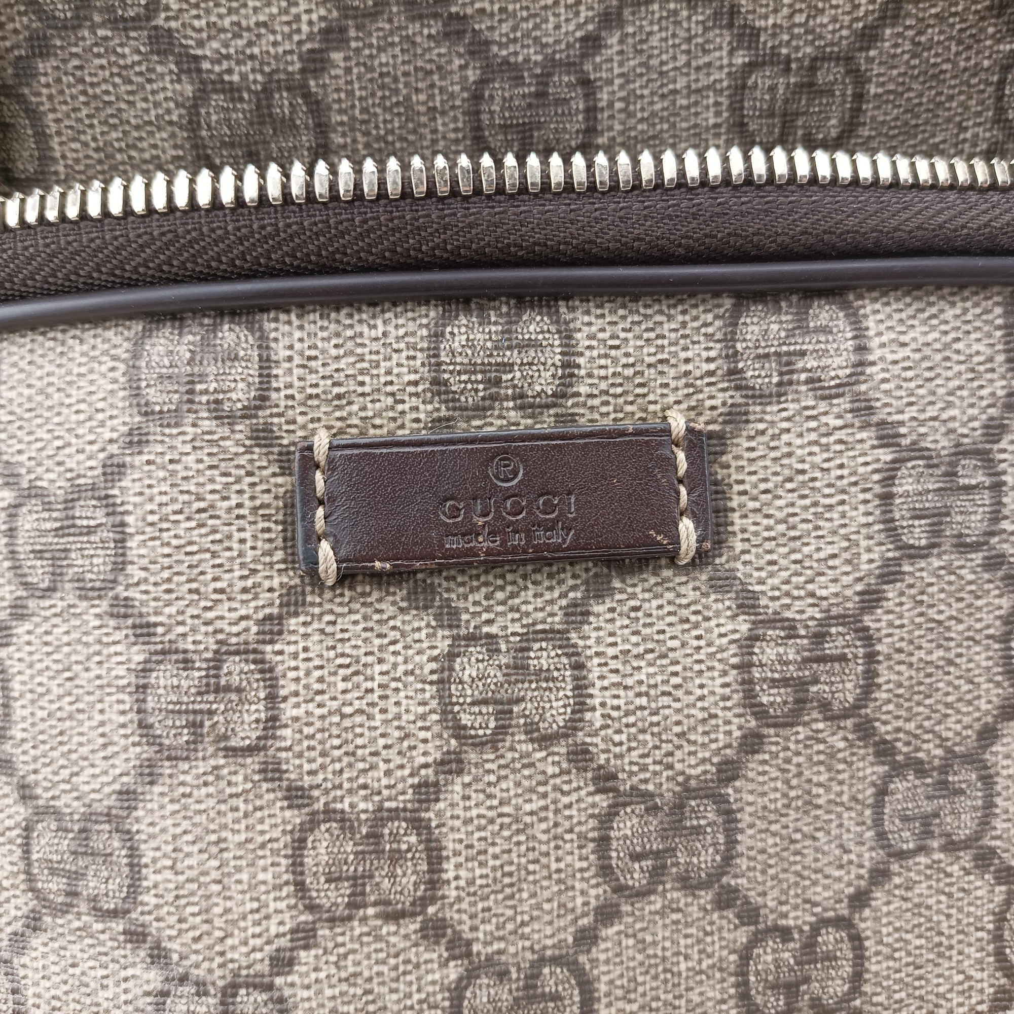 Pre-owned Gucci Business Brown × Beige PVC coated canvas 289892 shoulderbag | stylenewstar