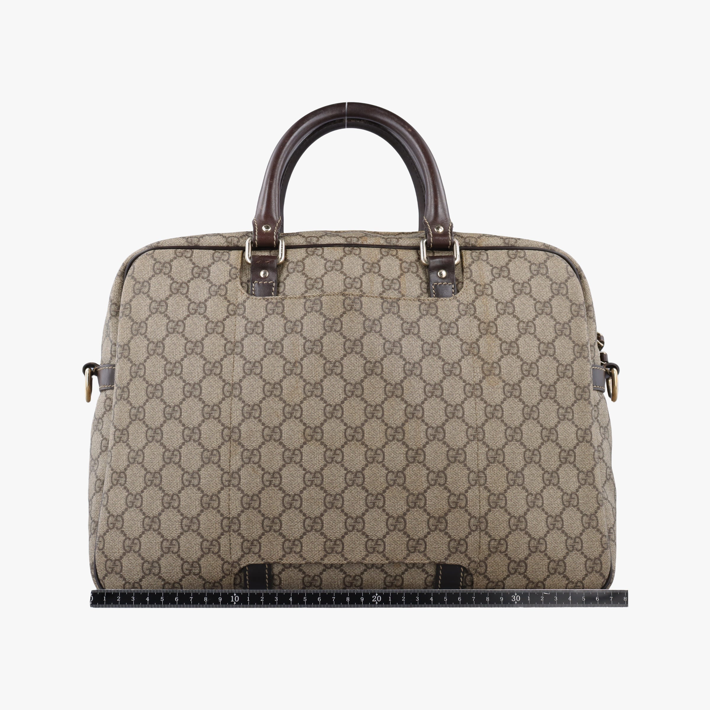 Pre-owned Gucci Business Brown × Beige PVC coated canvas 289892 shoulderbag | stylenewstar