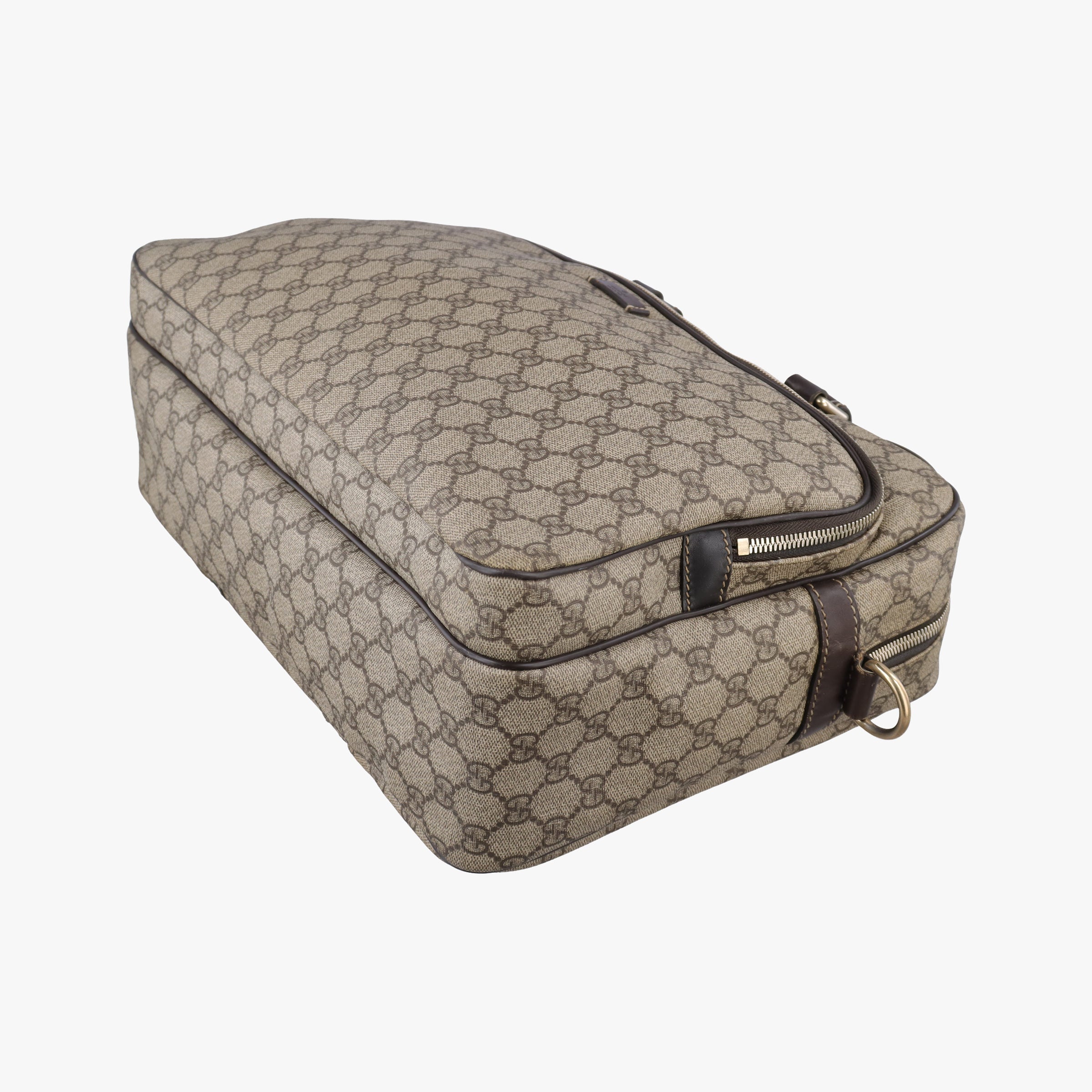 Pre-owned Gucci Business Brown × Beige PVC coated canvas 289892 shoulderbag | stylenewstar