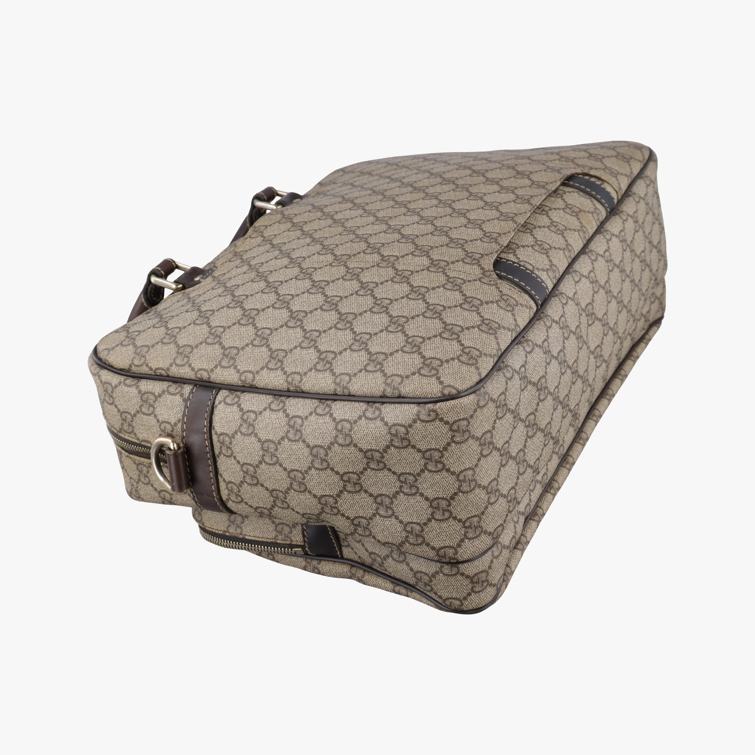 Pre-owned Gucci Business Brown × Beige PVC coated canvas 289892 shoulderbag | stylenewstar