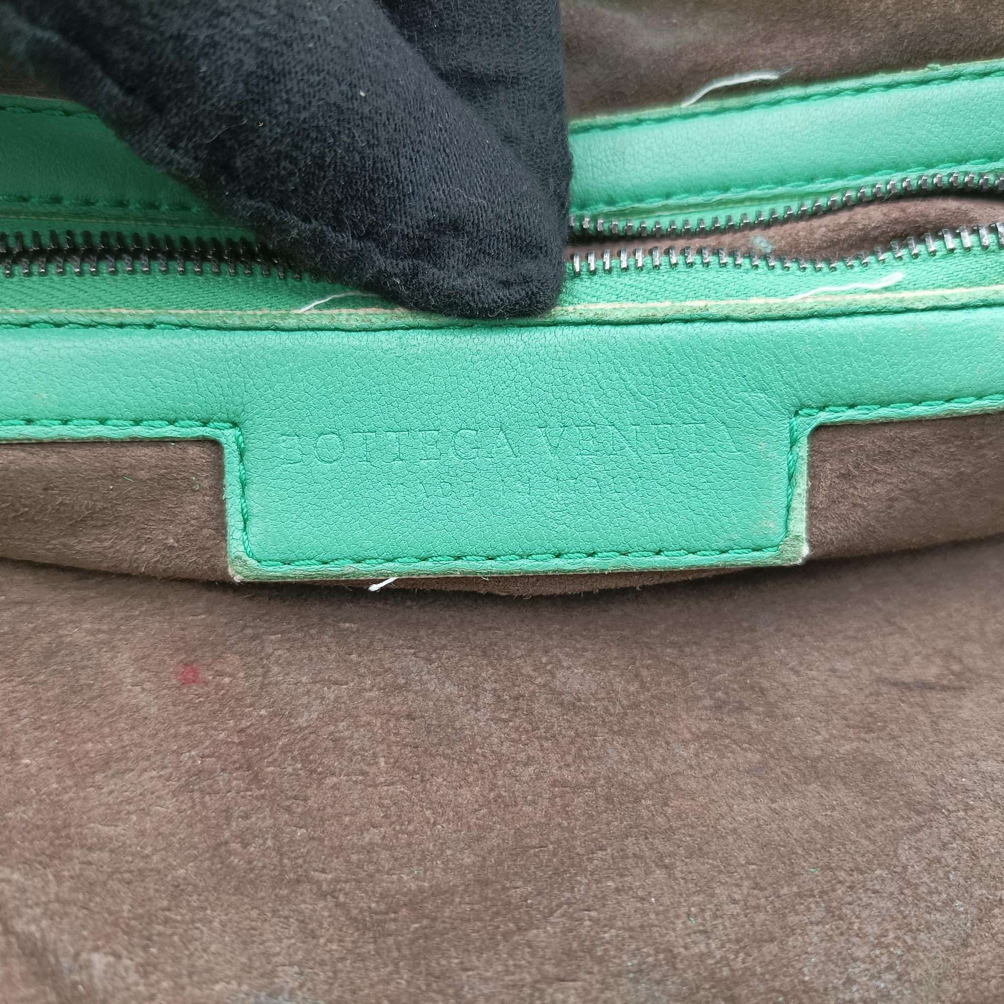 Pre-owned Bottega Veneta NODINI Intrecciato Green lambskin  shoulderbag | stylenewstar