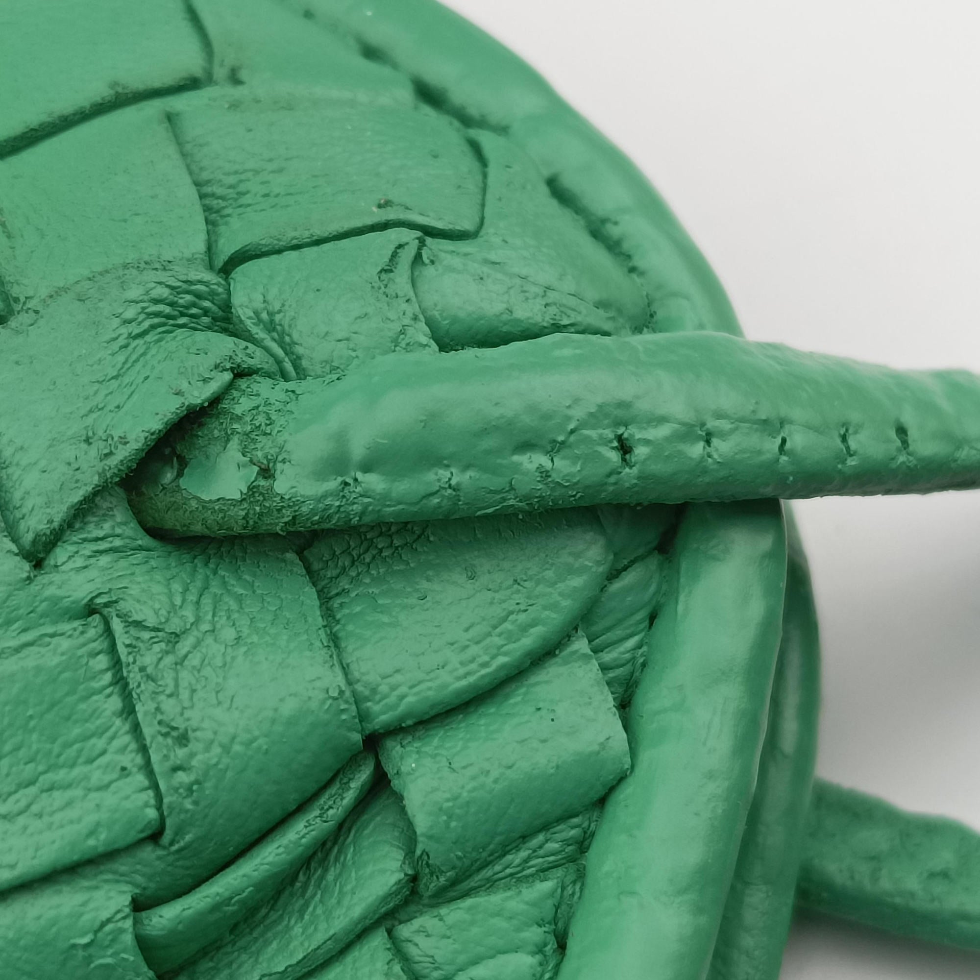 Pre-owned Bottega Veneta NODINI Intrecciato Green lambskin  shoulderbag | stylenewstar