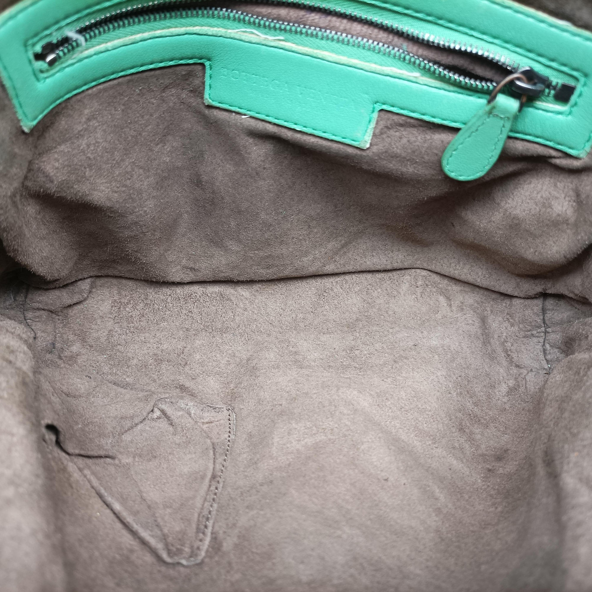 Pre-owned Bottega Veneta NODINI Intrecciato Green lambskin  shoulderbag | stylenewstar