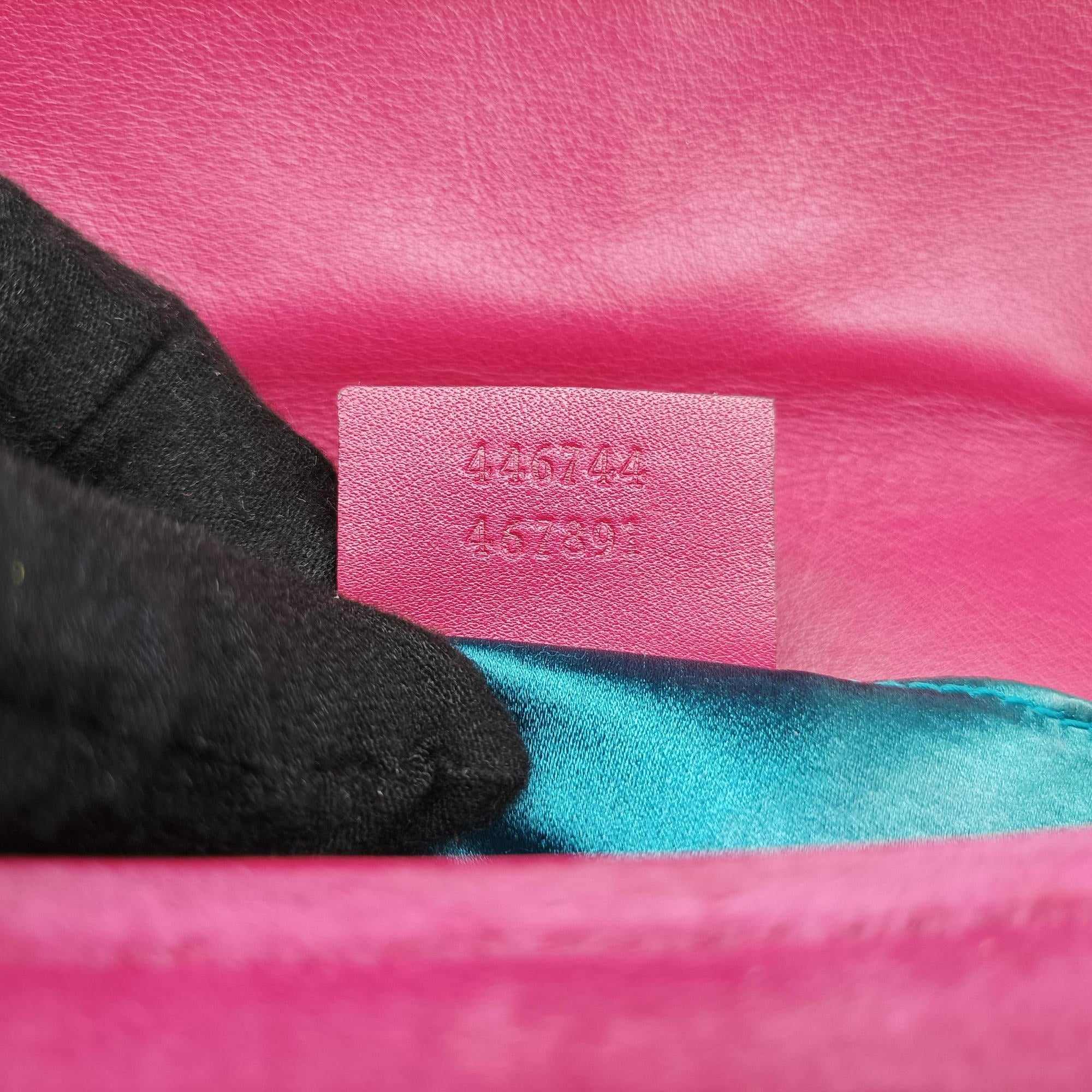 Pre-owned Gucci GG Marmont Pink velour 446744 shoulderbag | stylenewstar