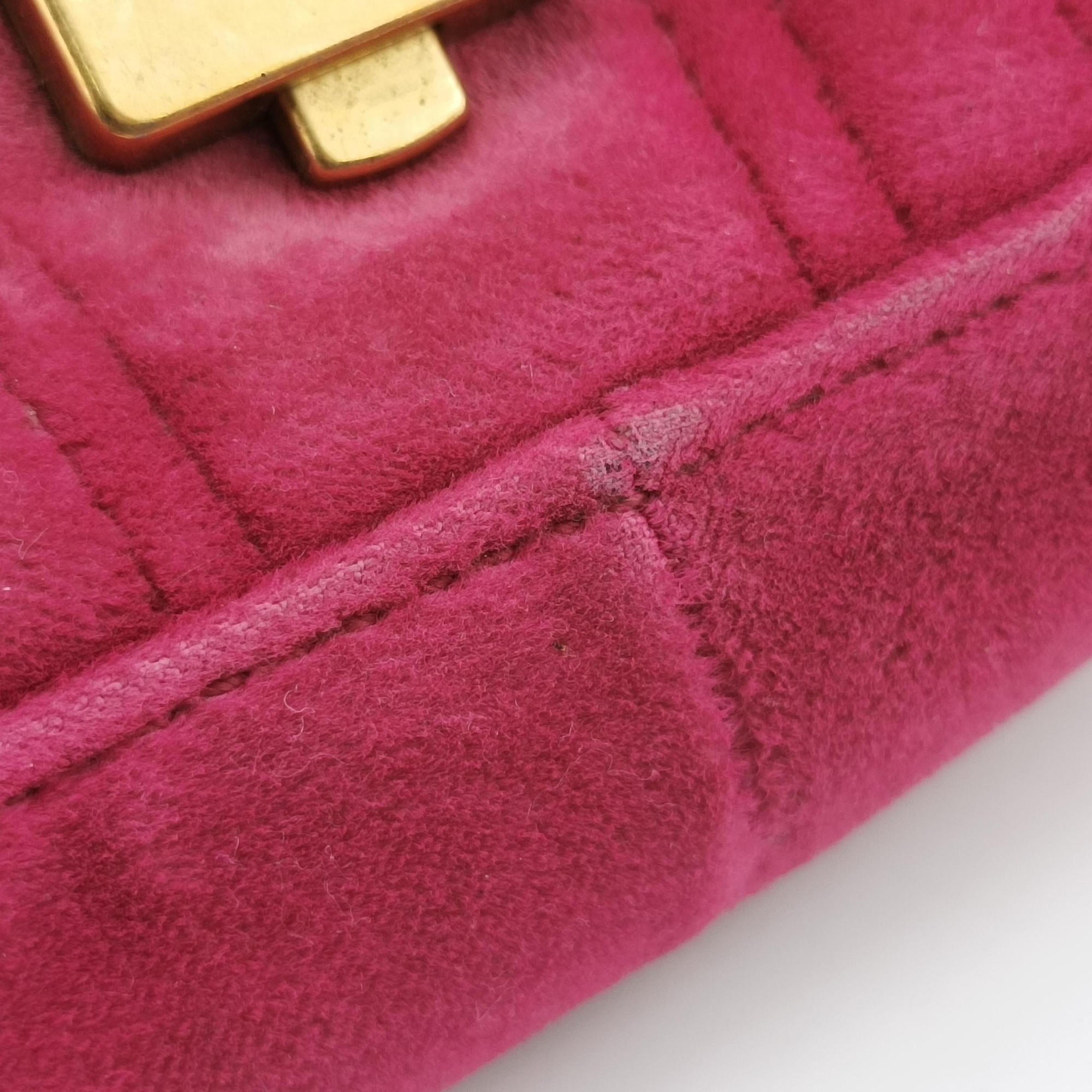Pre-owned Gucci GG Marmont Pink velour 446744 shoulderbag | stylenewstar