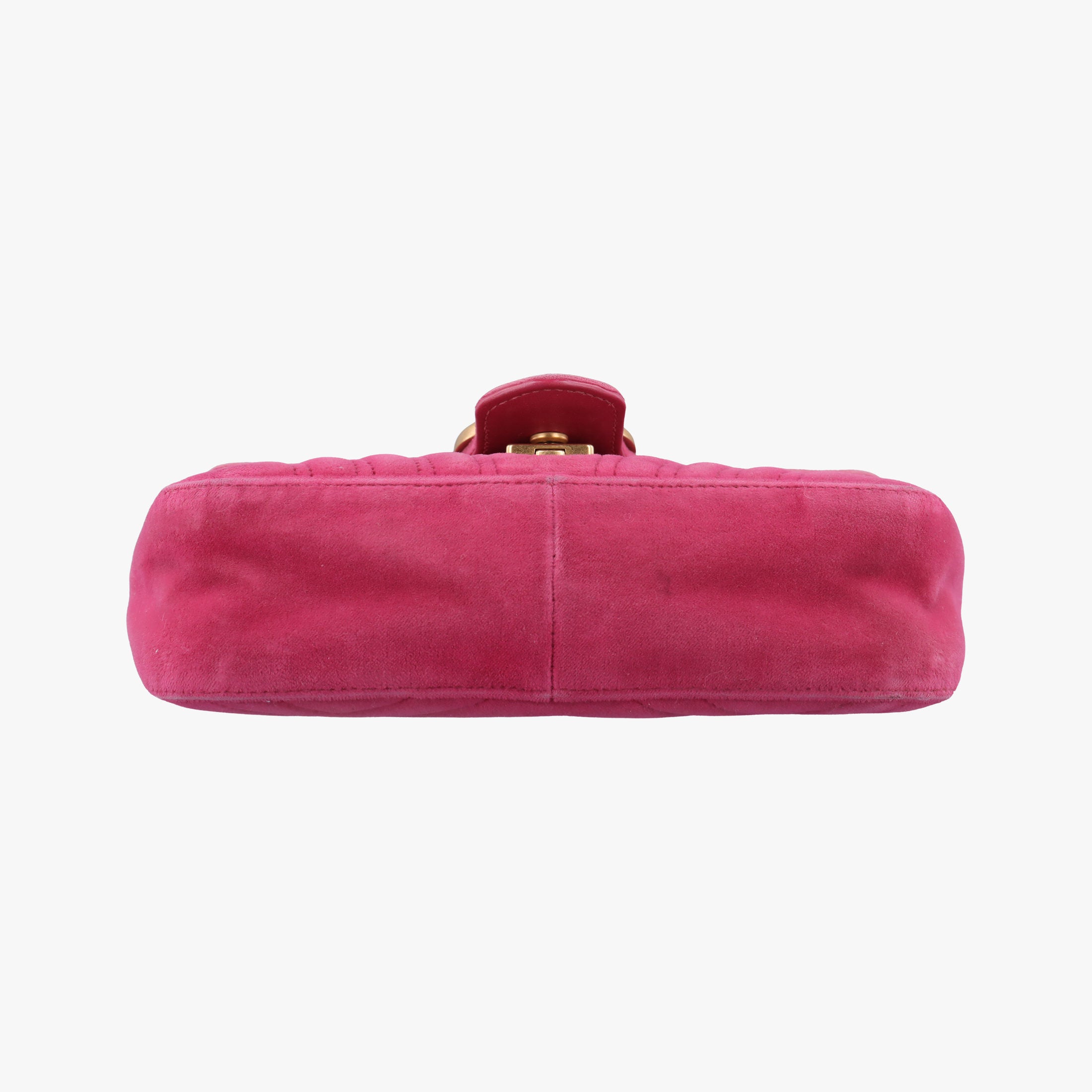 Pre-owned Gucci GG Marmont Pink velour 446744 shoulderbag | stylenewstar