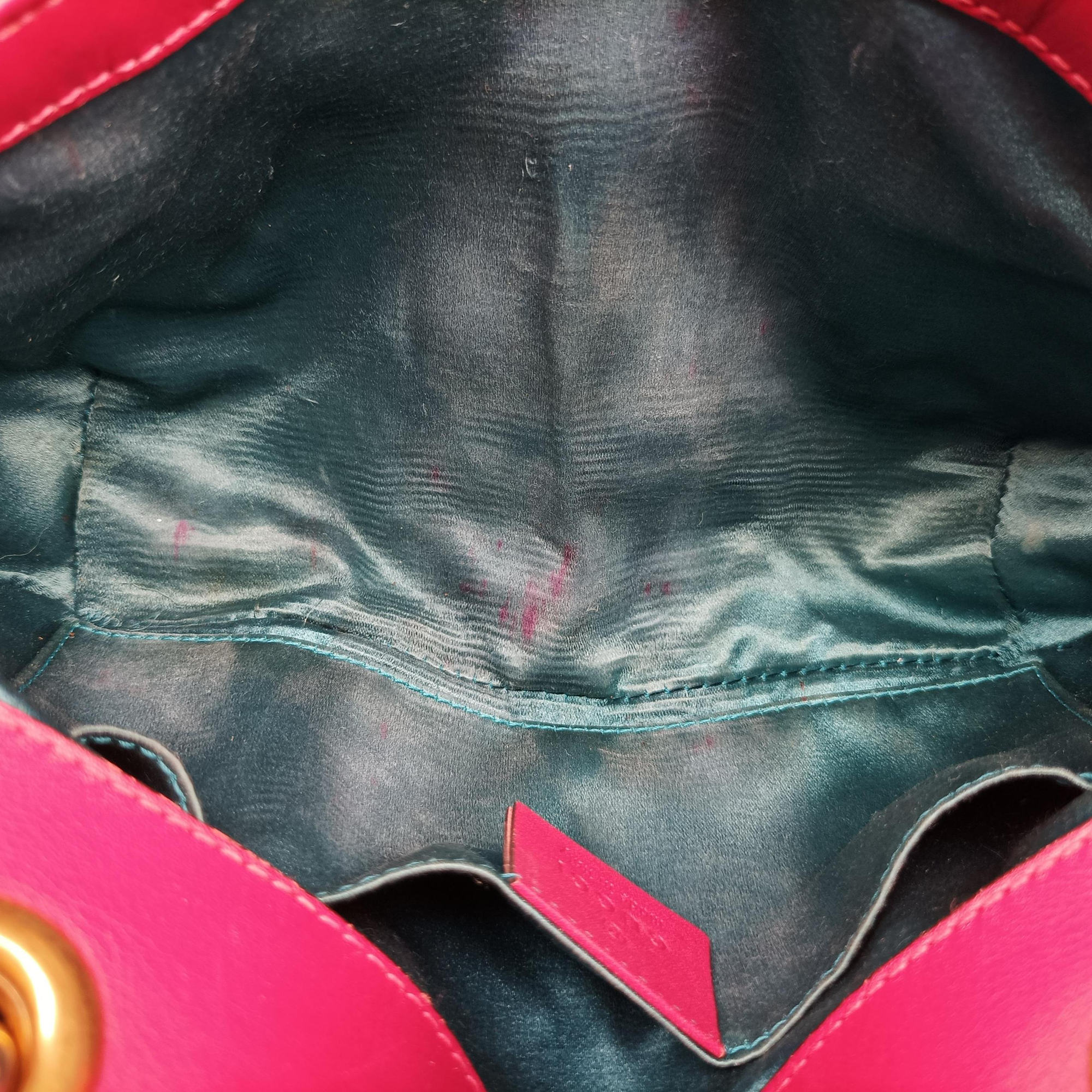 Pre-owned Gucci GG Marmont Pink velour 446744 shoulderbag | stylenewstar
