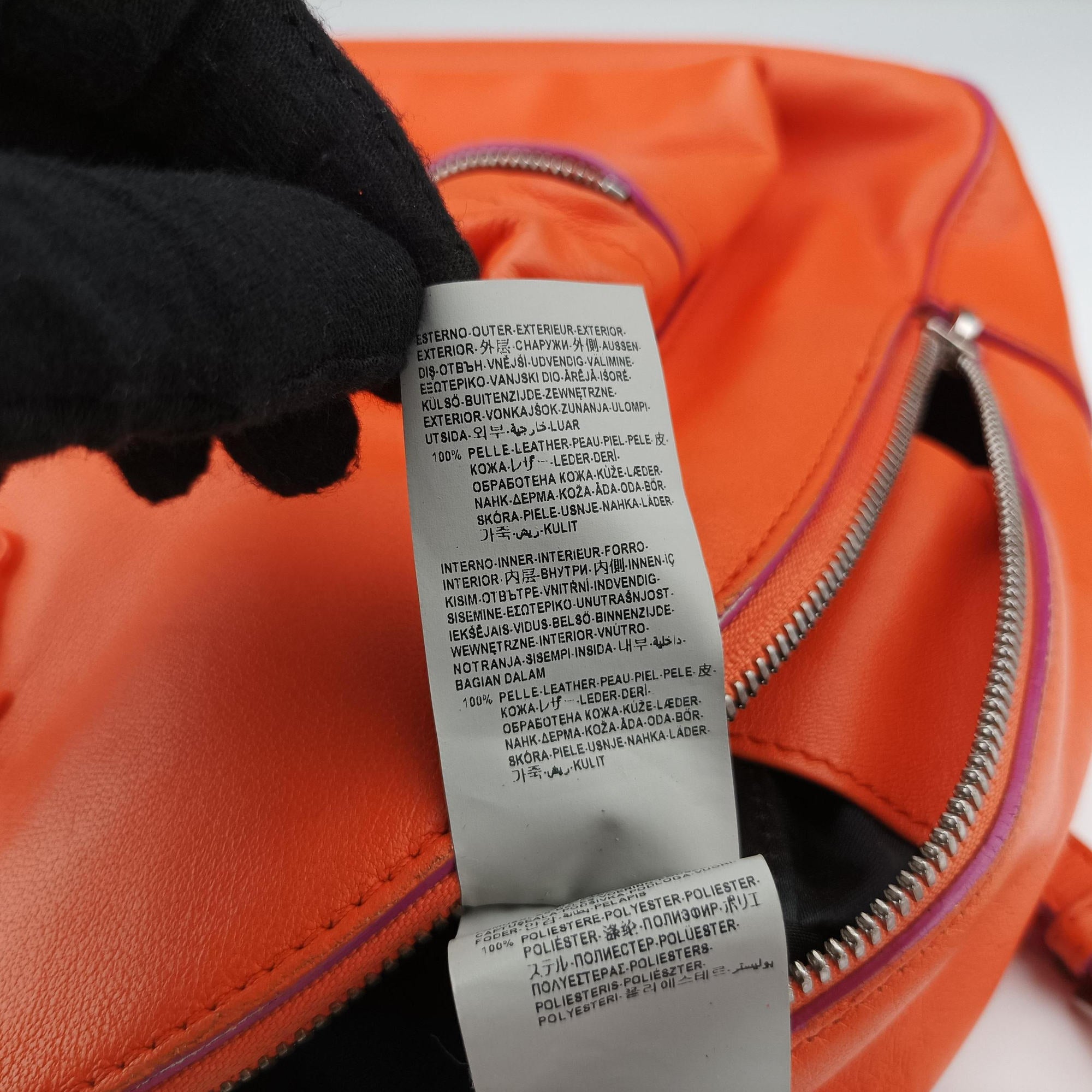 Secondhand VERSACE Medusa Orange Leather  backpack/rucksack | stylenewstar