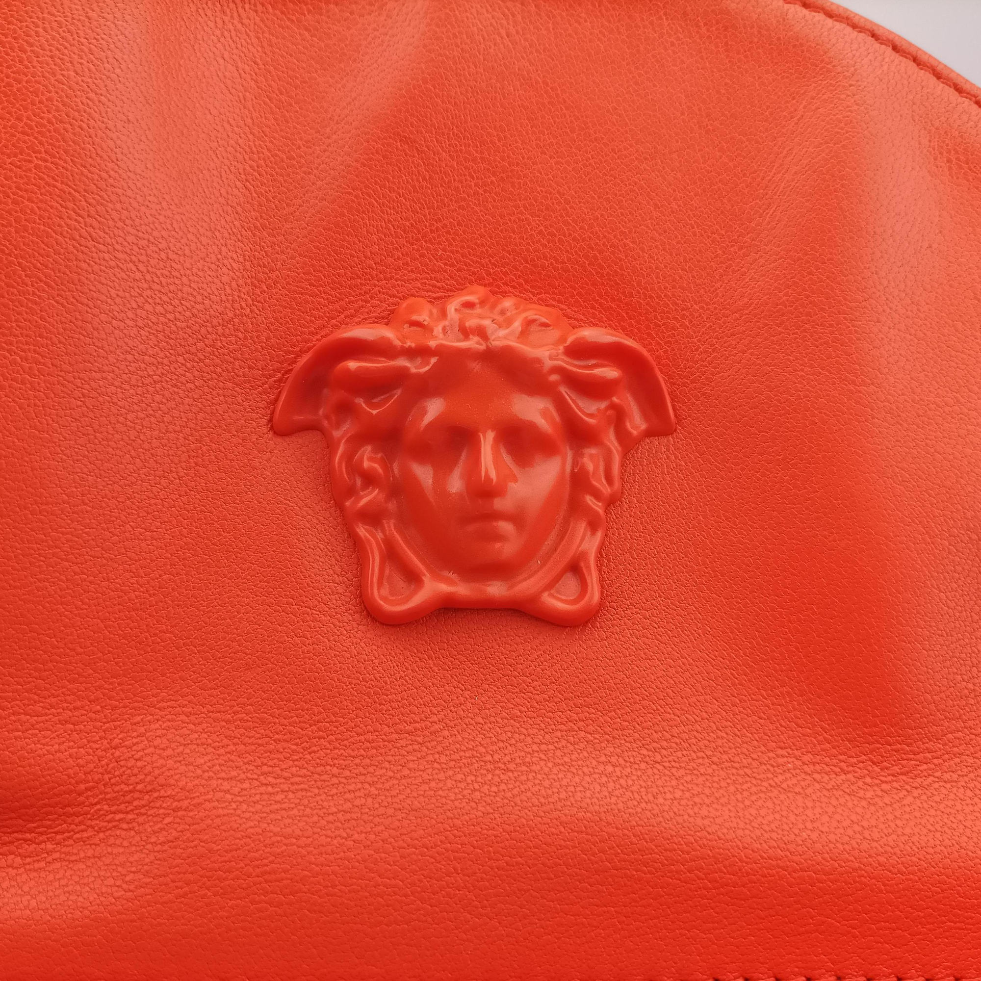 Secondhand VERSACE Medusa Orange Leather  backpack/rucksack | stylenewstar