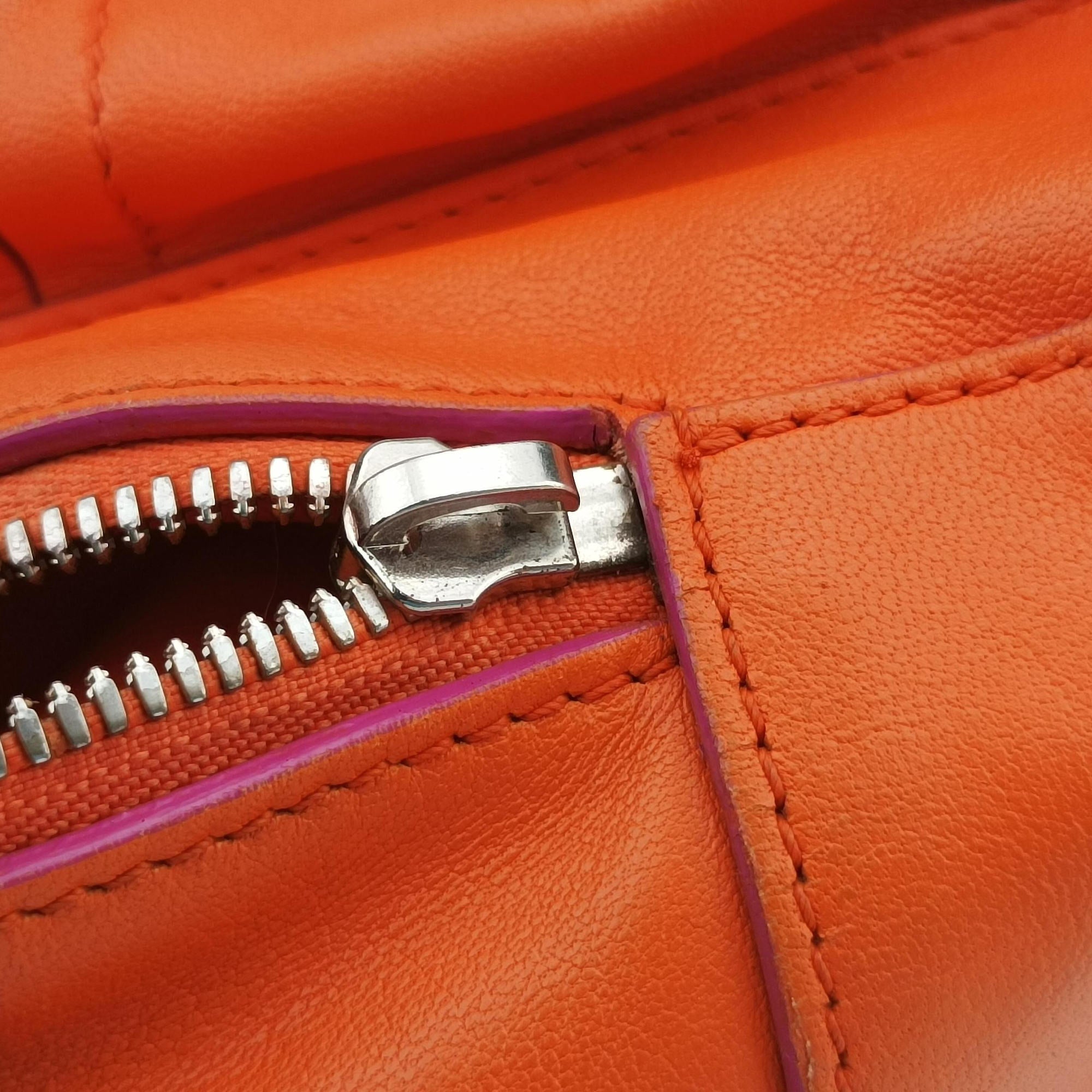 Secondhand VERSACE Medusa Orange Leather  backpack/rucksack | stylenewstar
