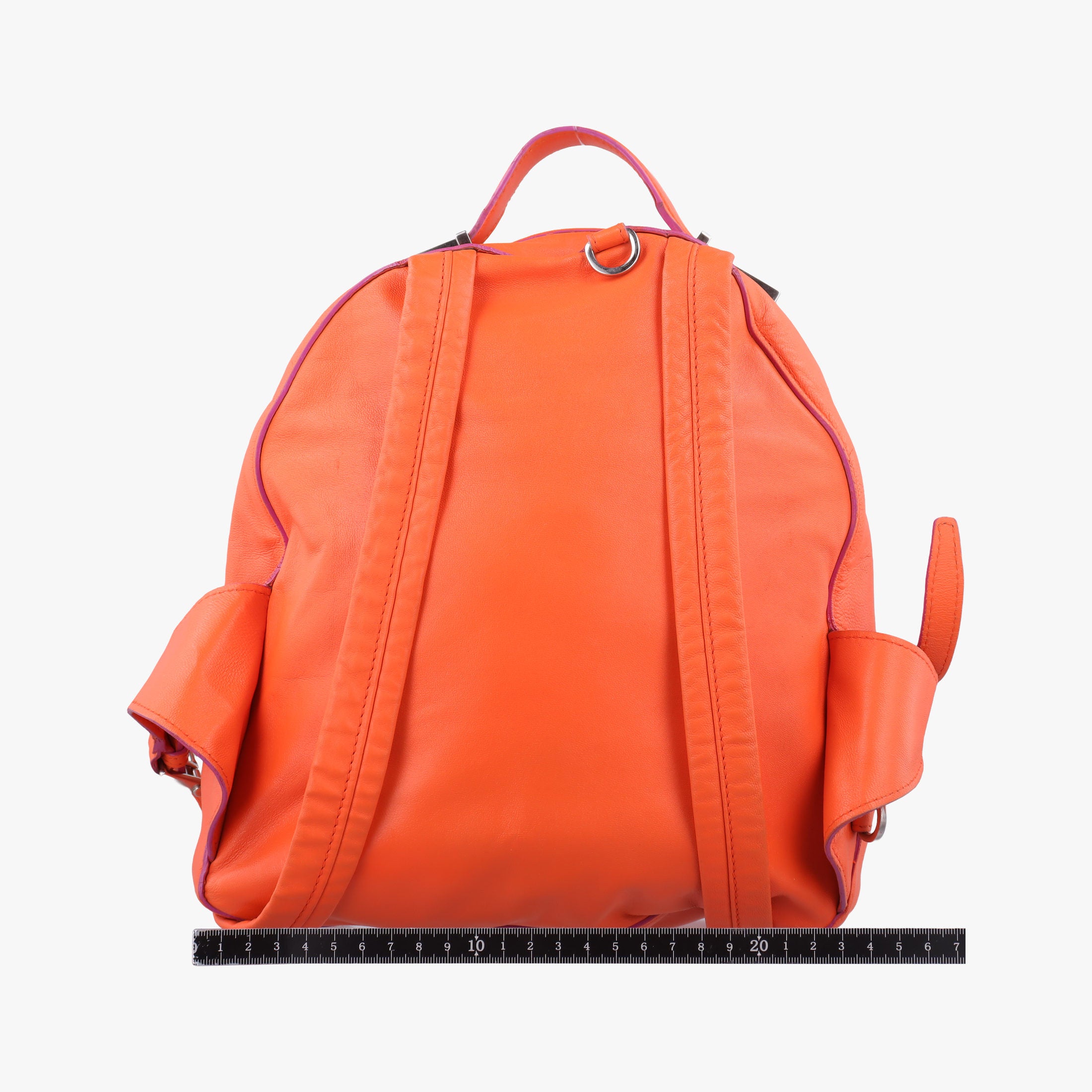 Secondhand VERSACE Medusa Orange Leather  backpack/rucksack | stylenewstar